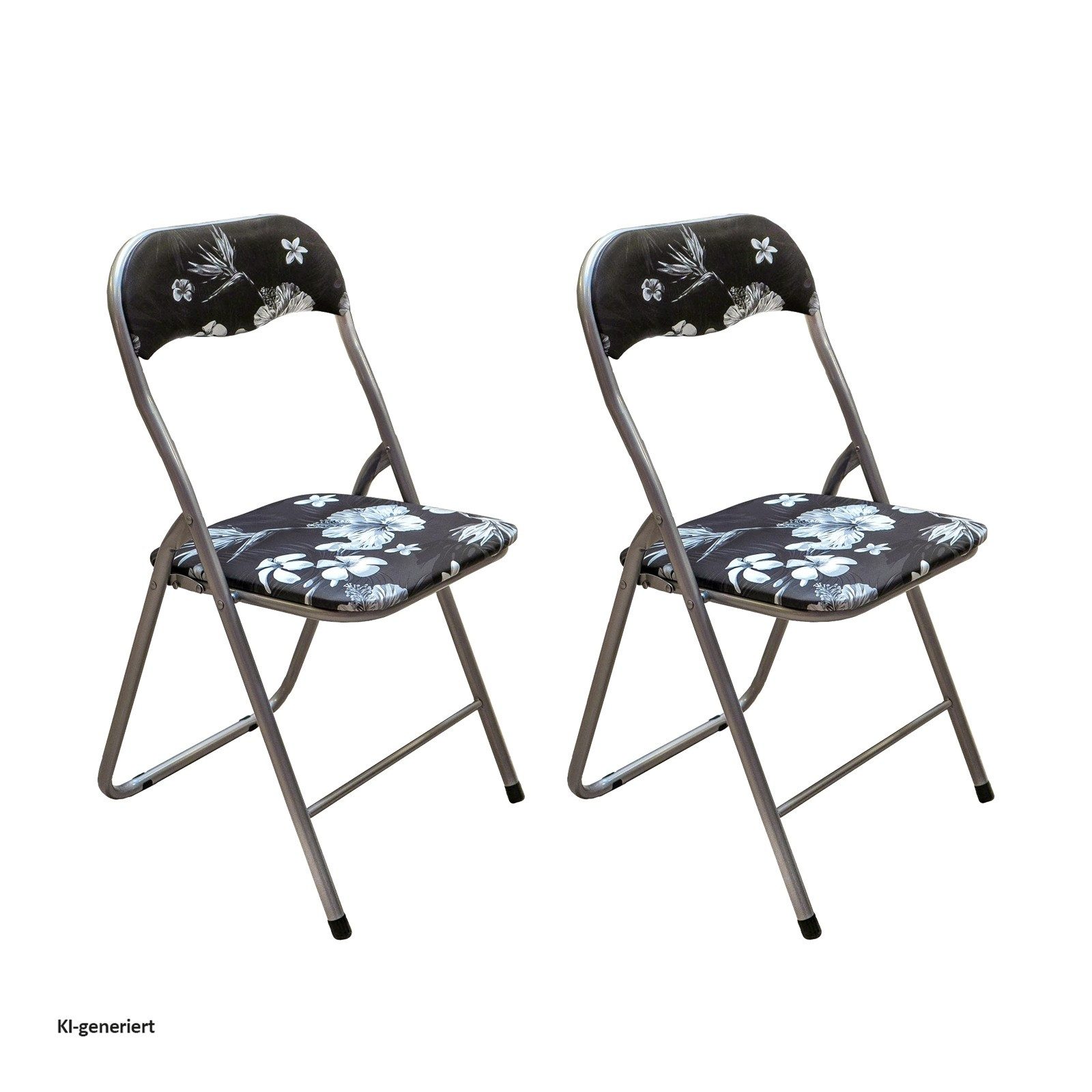 HTI-Living Klappstuhl Klappstuhl Dima Blume 2er-Set (Set, 2 St), Campingstuhl mit Motivdruck