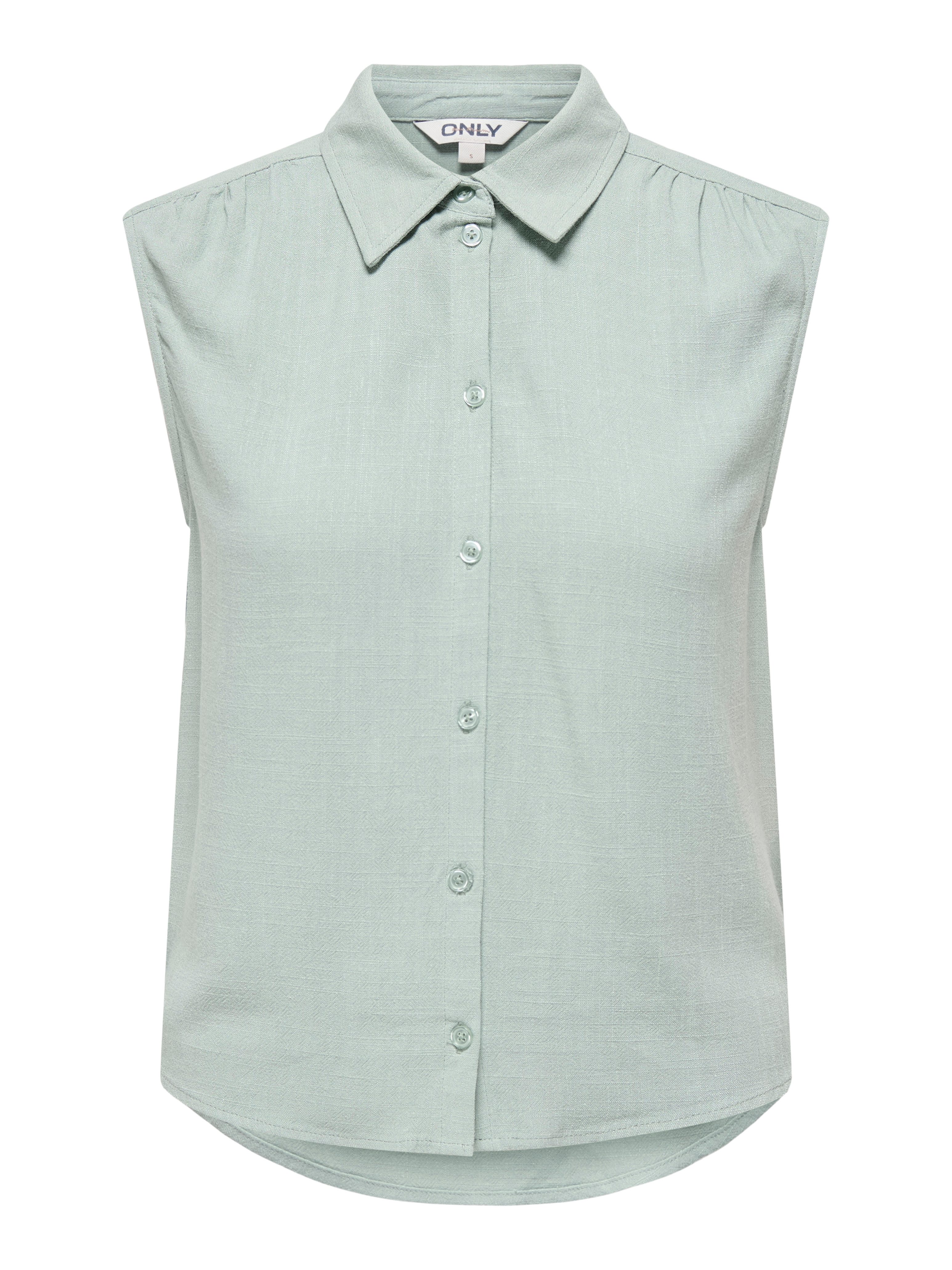 ONLY Blusentop ONLSIESTA S/L LINEN BL SHIRT PNT NOOS mit Leinen