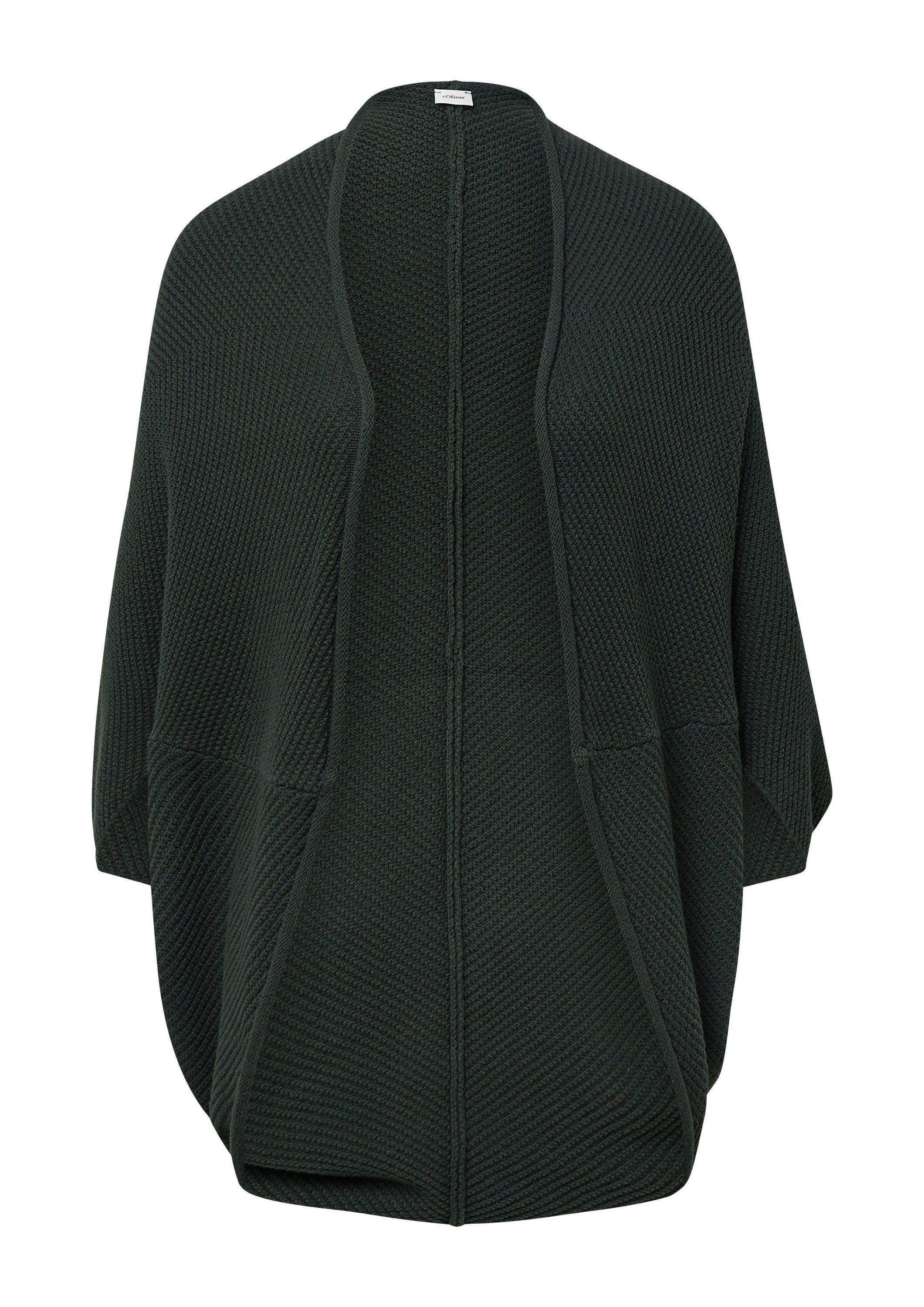 s.Oliver Poncho Indoor-Poncho Gestrickter O-Shape-Poncho aus Baumwollmix günstig online kaufen