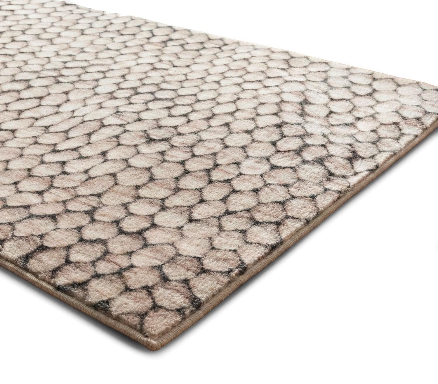 casa NOVA Badematte BUBBLE, Greige, 60 x 100 cm, Bubbleoptik, Polyester, rechteckig