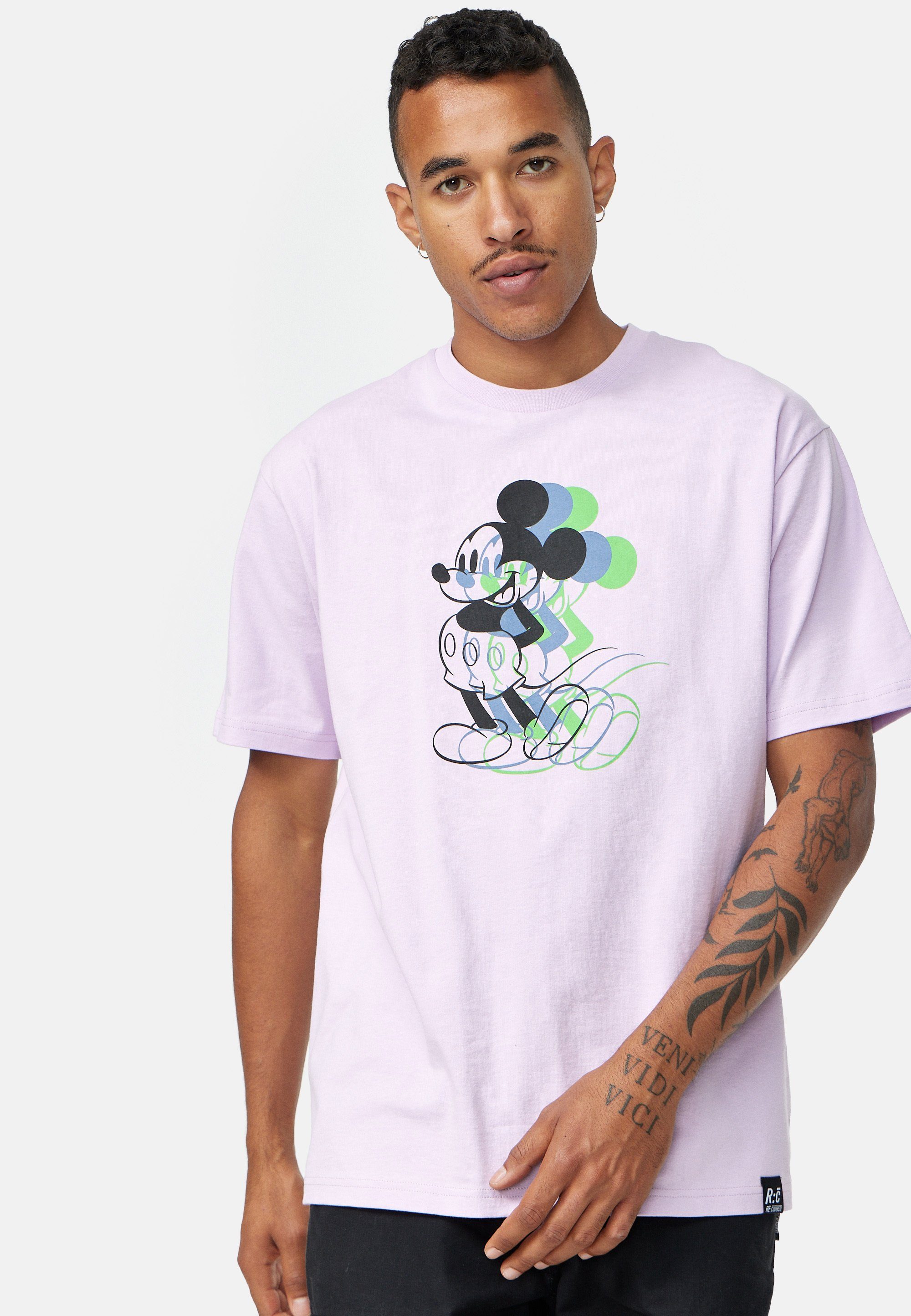 Recovered T-Shirt Disney 3 Tone Fade Mickey Mouse Relaxed GOTS zertifizierte Bio-Baumwolle