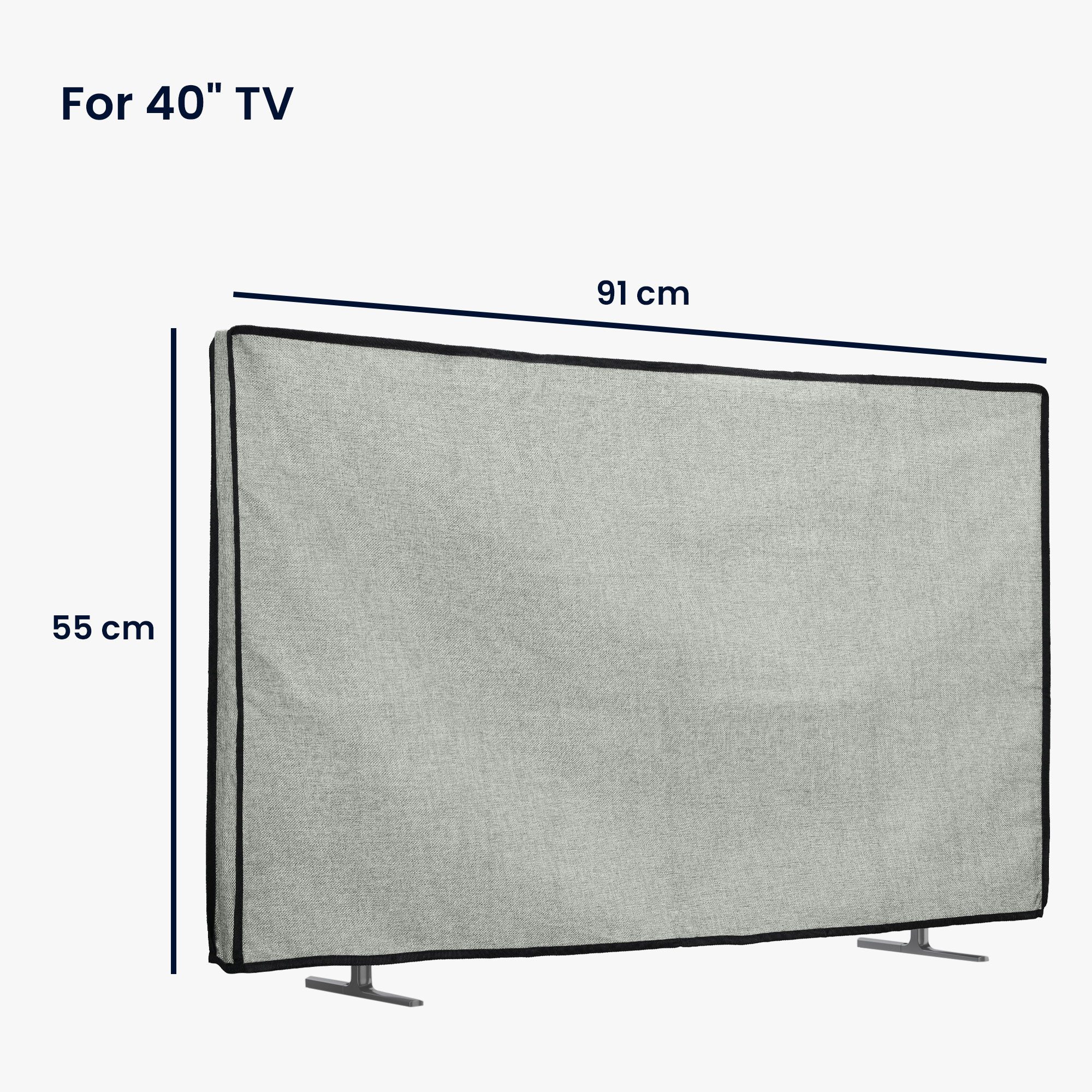 kwmobile Abdeckhaube Hülle für 40" TV, Case mit Eckenschutz Fingerring