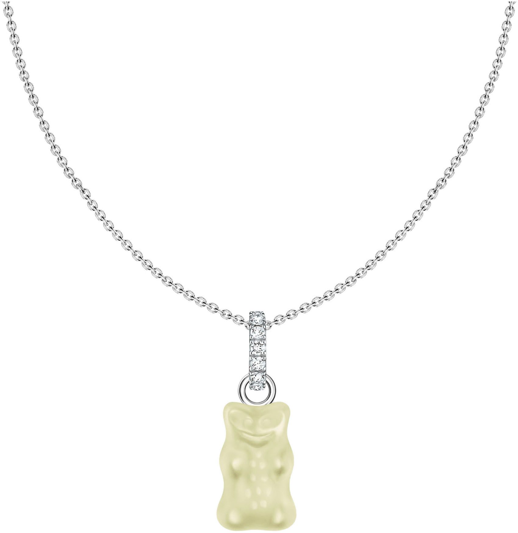 THOMAS SABO Kette mit Anhänger THOMAS SABO x HARIBO Schmuck: Kette mit Goldbär, mit Kristallglas, Zirkonia (synth)