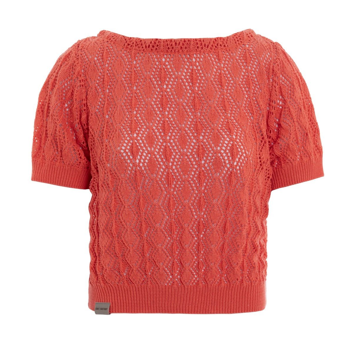 Knit Factory Strickpullover Nomi Sunset Orange 36 38 36/38 (1-tlg) Mix, Modell Nomi, für Frühjahr, Sommer