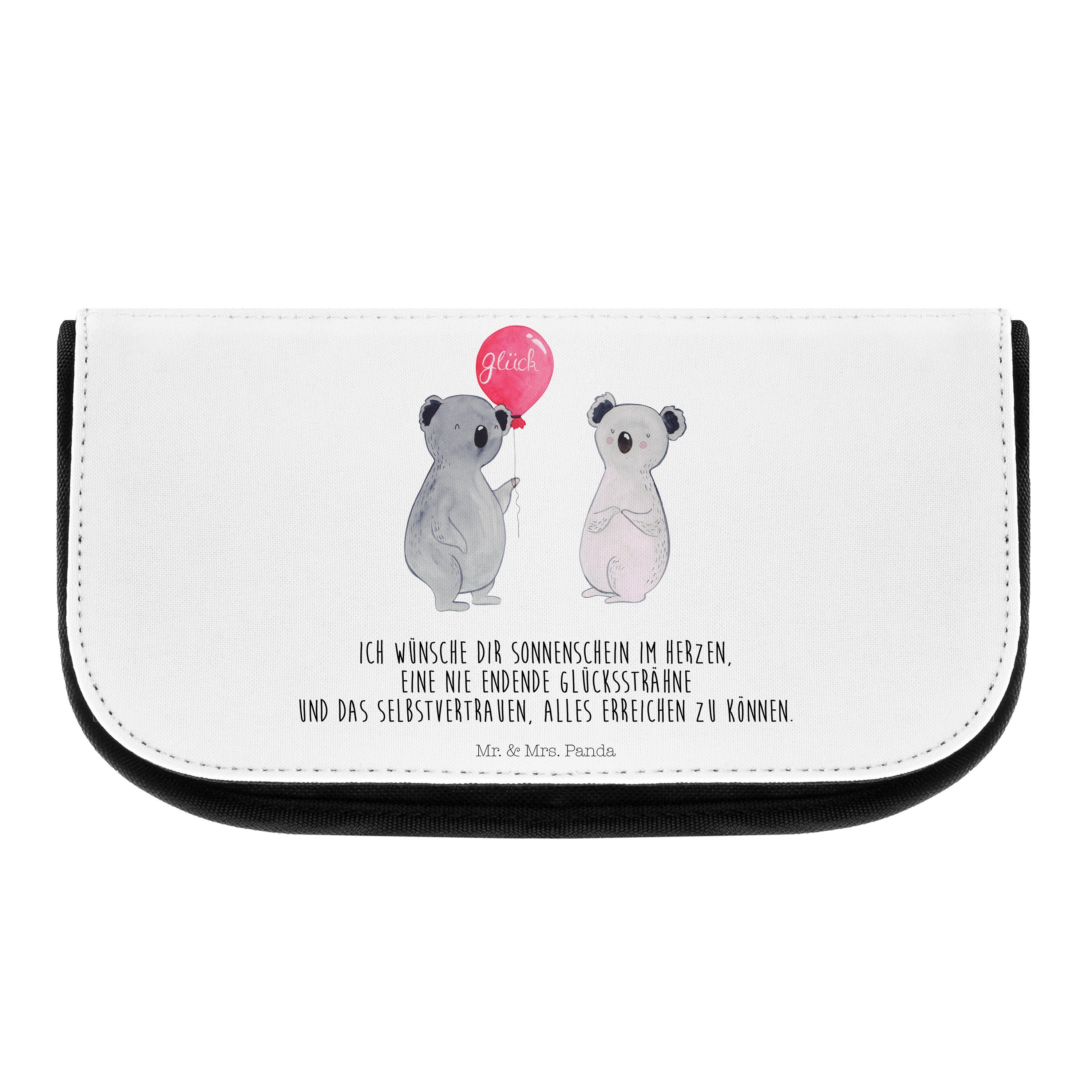 Mr. & Mrs. Panda Kosmetiktasche Koala Luftballon - Weiß - Geschenk, Kulturtasche, Make-Up Tasche, Kul (1-tlg)