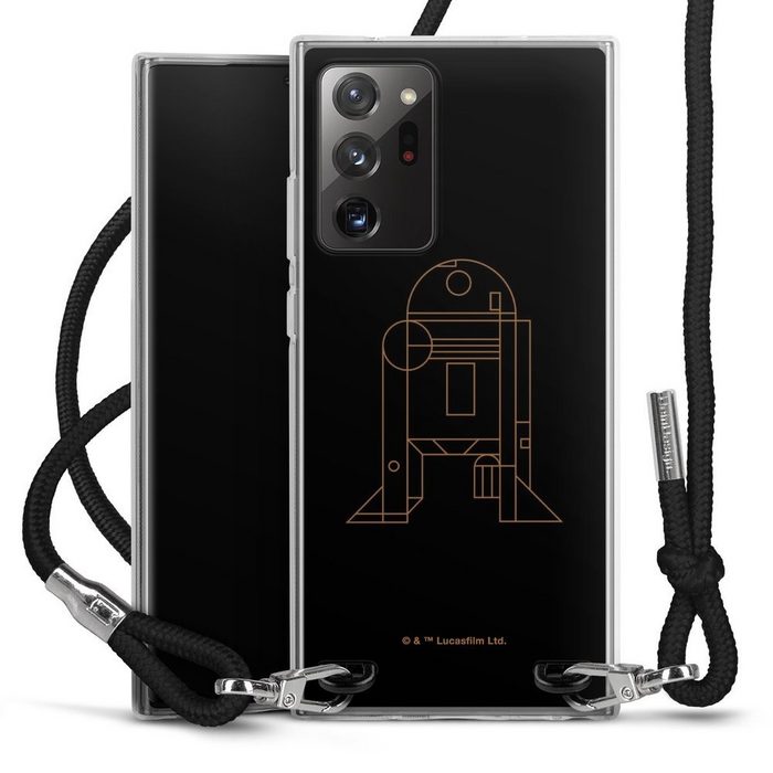 DeinDesign Handyhülle Star Wars R2D2 Fanartikel R2D2 Line Art Samsung Galaxy Note 20 Ultra 5G Handykette Hülle mit Band