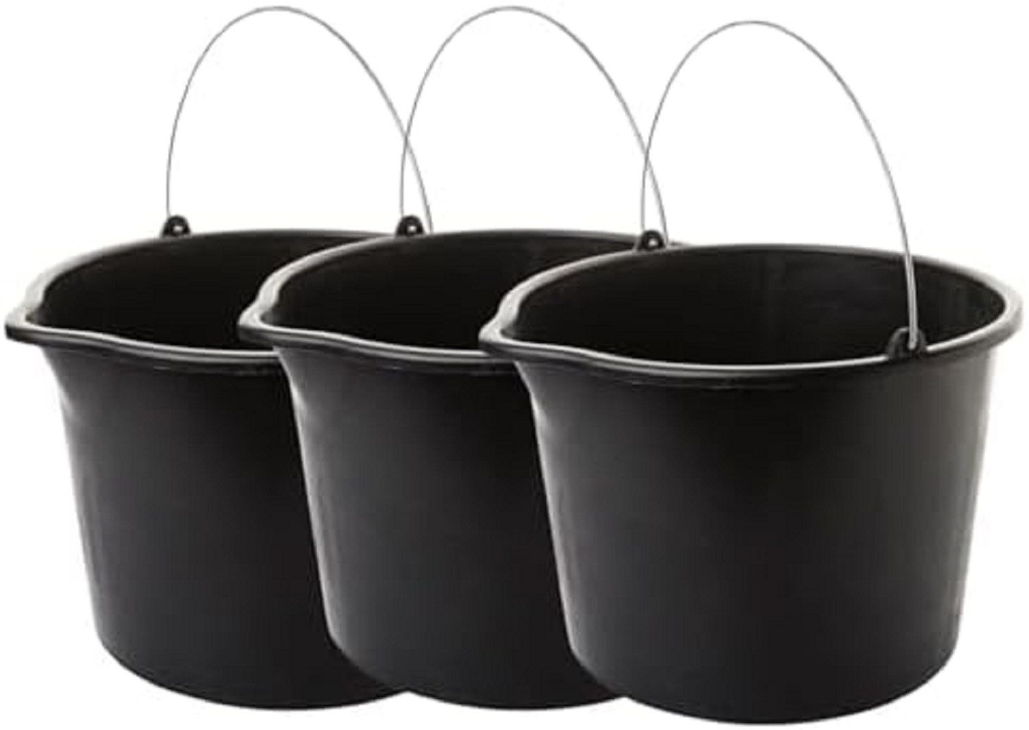 Centi Baueimer Baueimer 12L mit Metallbügel, (3er-Set), Ведра mit Ausguss