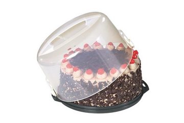 EUROHOME Kuchentransportbox Tortenbehälter mit Tragegriff - Tortenhaube mit Klickverschluss, Kunststoff, (1-tlg., Kuchencontainer hoch 32 x 20 cm), Sichere Transportbox für Kuchen und Torten