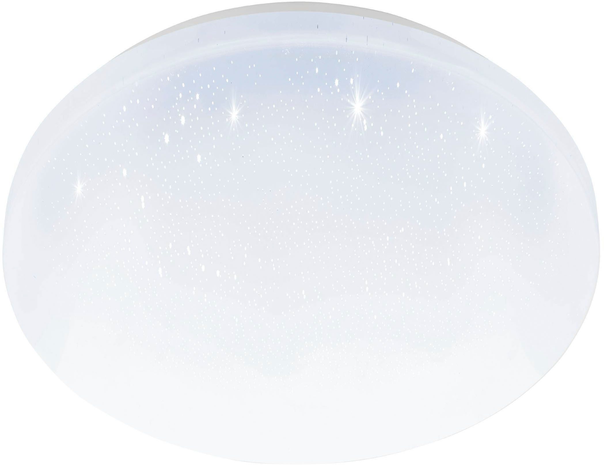 EGLO LED Deckenleuchte POGLIOLA-S Ø 26 cm, Deckenlampe, Flurlampe, Küchenlampe, LED fest integriert, Neutralweiß, Wandlampe, Kristalleffekt Deckenlampe, Wohnzimmerlampe, Küchenlampe