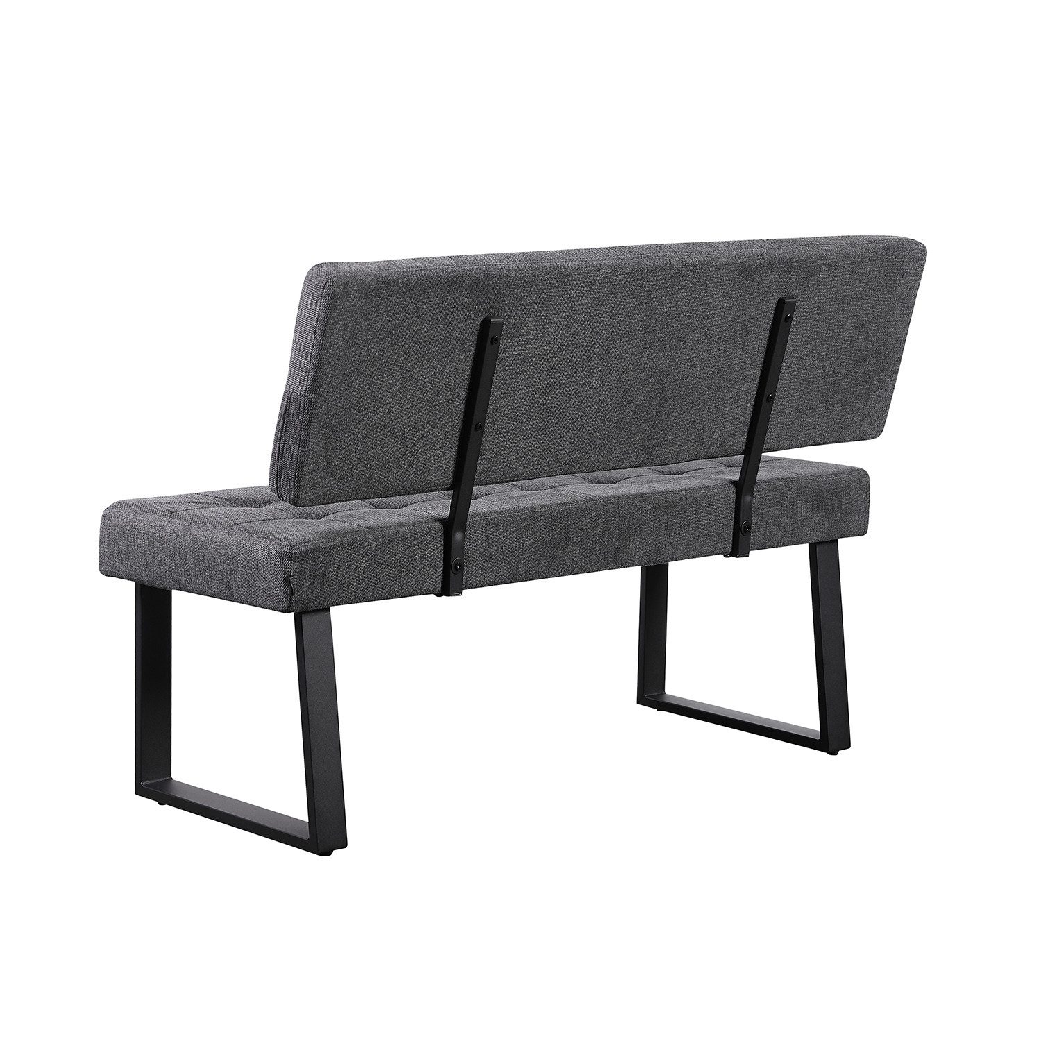 B&D home Essbank SIGFRID (1-St), gepolstert, Metallgestell, mit/ohne Rückenlehne, in 100/120/140/160cm