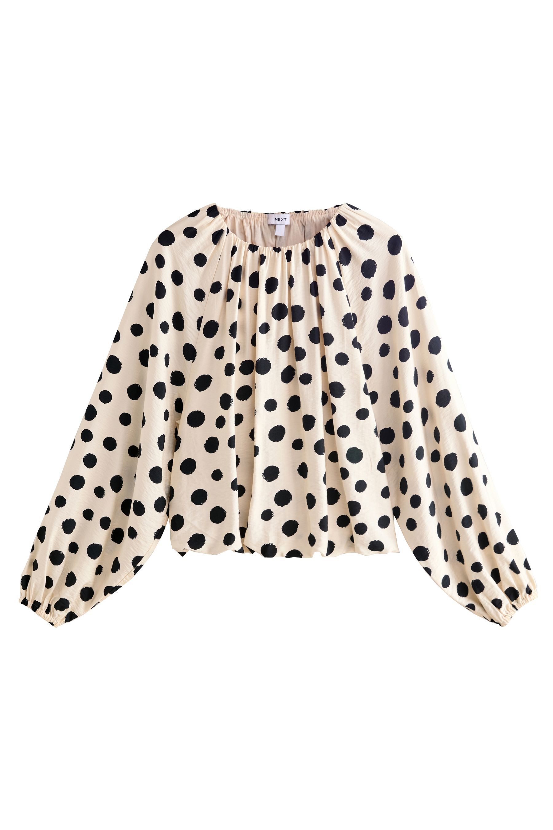 Next Langarmbluse Langärmeliges Top mit Ballonsaum (1-tlg) günstig online kaufen