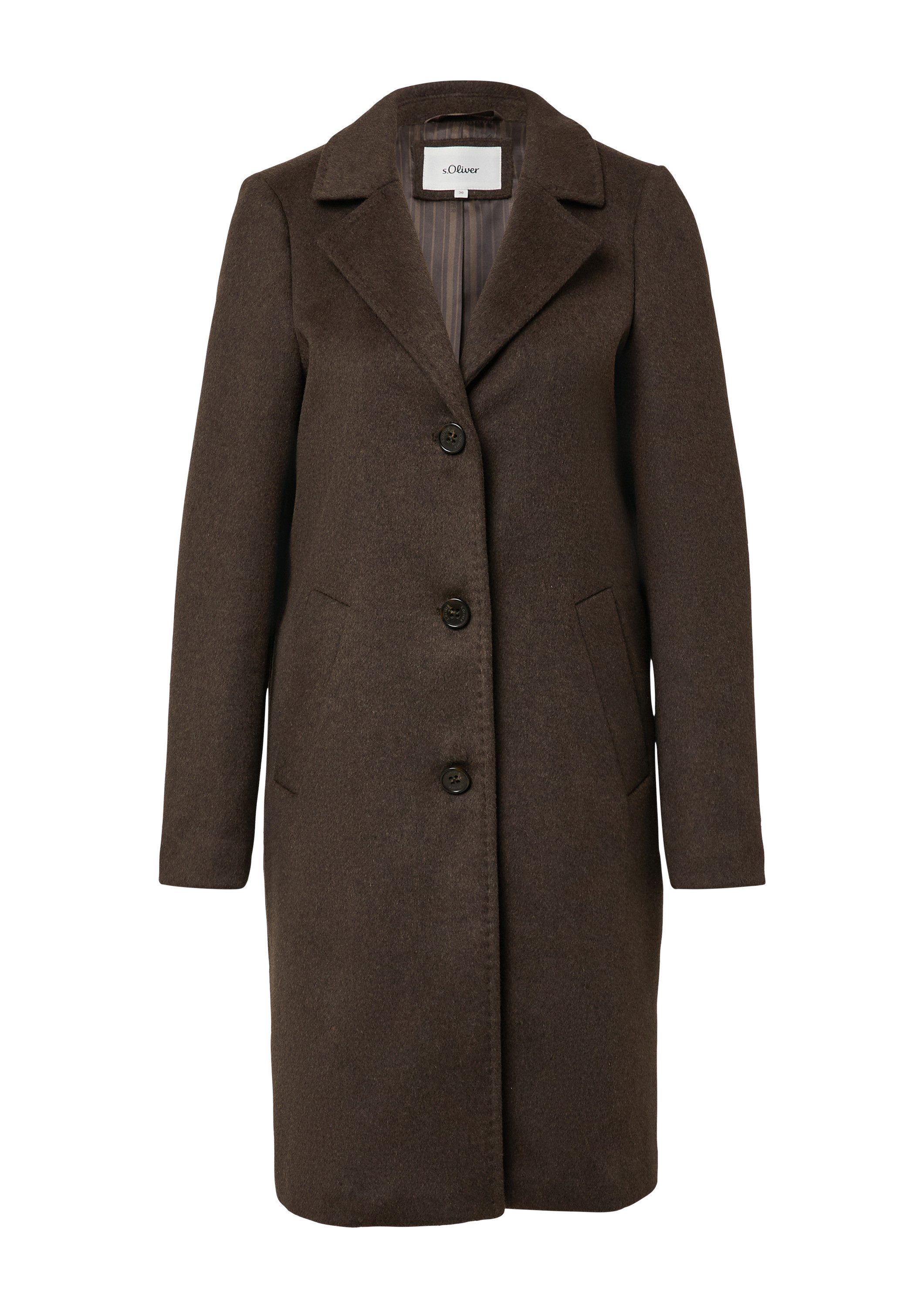 s.Oliver Wintermantel Outdoor-Mantel Mantel aus Wollmix mit Reverskragen günstig online kaufen