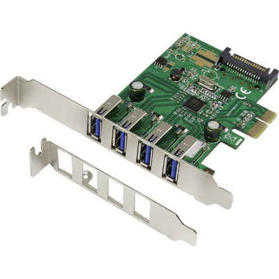 Renkforce 4 Port USB 3 PCI-Express Controller-Karte mit Modulkarte