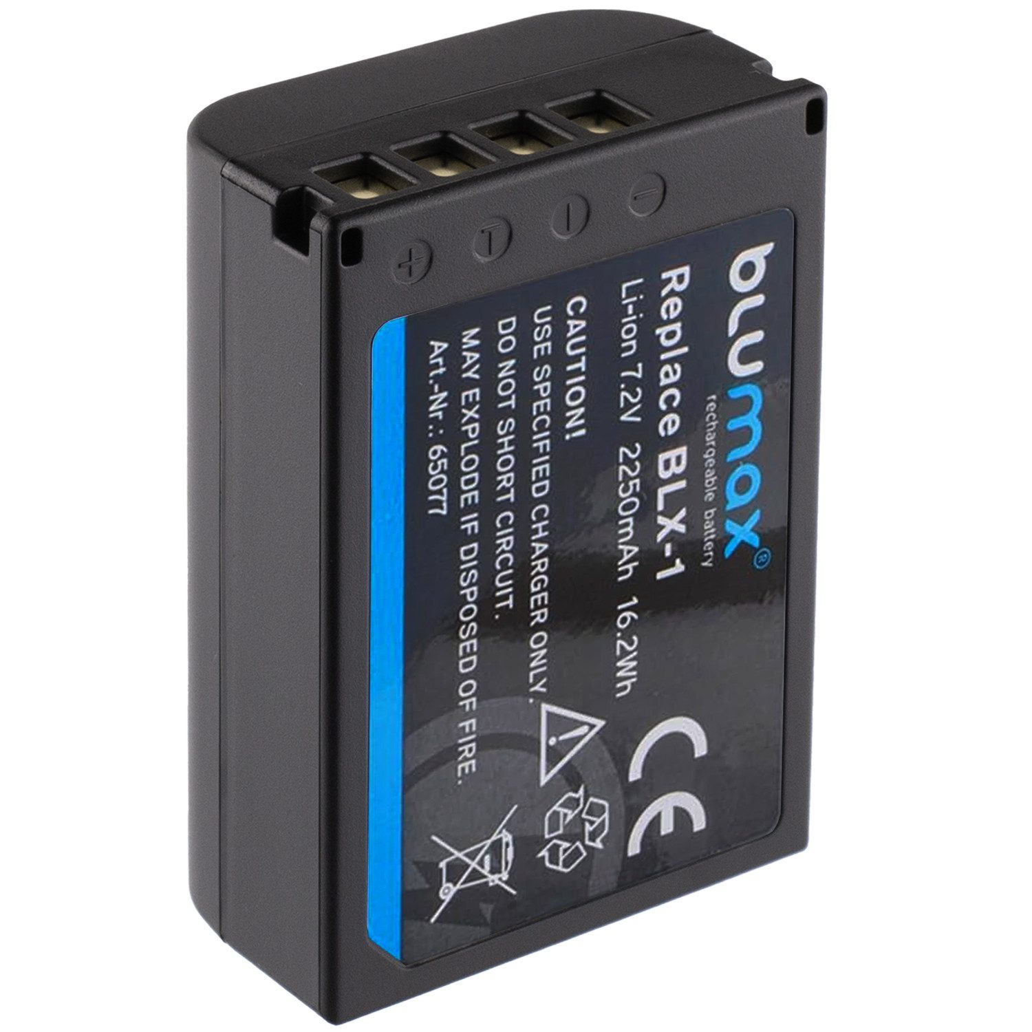 Blumax Akku passend für Olympus BLX-1 2250mAh (7,2V) Kamera-Akku