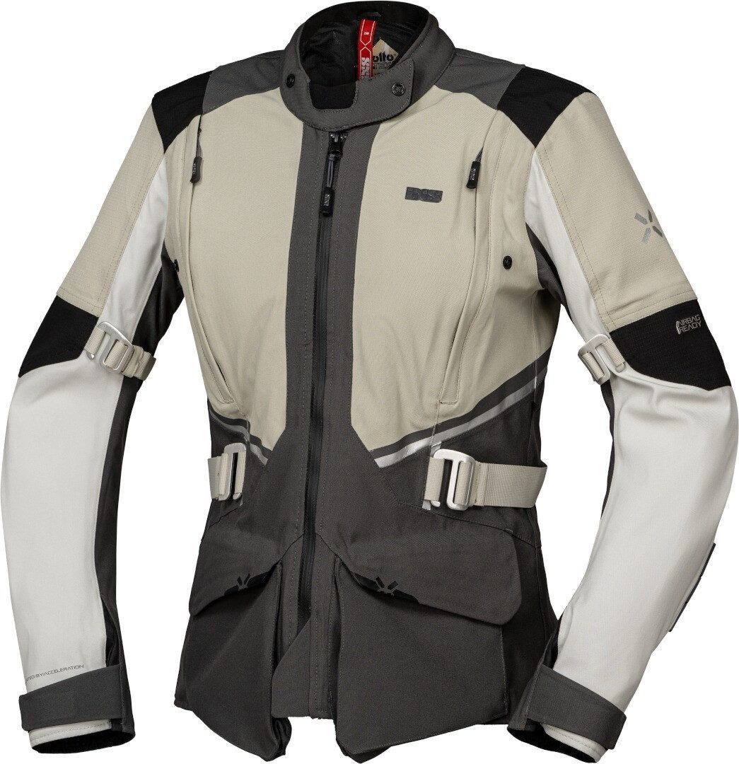 IXS Motorradjacke Tourster-STX 1.0 wasserdichte Damen Motorrad Textiljacke Wasserdicht Atmungsaktiv winddicht protektoren reißverschluss wasser