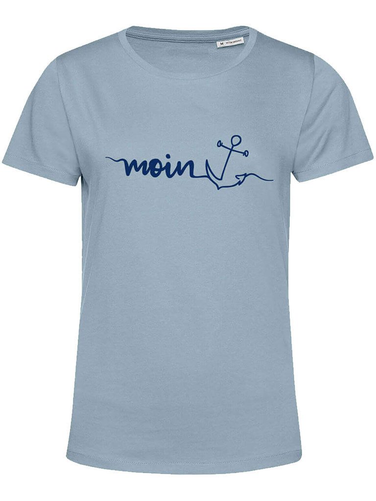 tomBrook T-Shirt Damen Kurzarm-Shirt Moin-Anker-Print - Sommershirt Baumwolle Maritim Damenshirt Regular Fit, Glatte & weiche Oberfläche, Rundhalsausschnitt