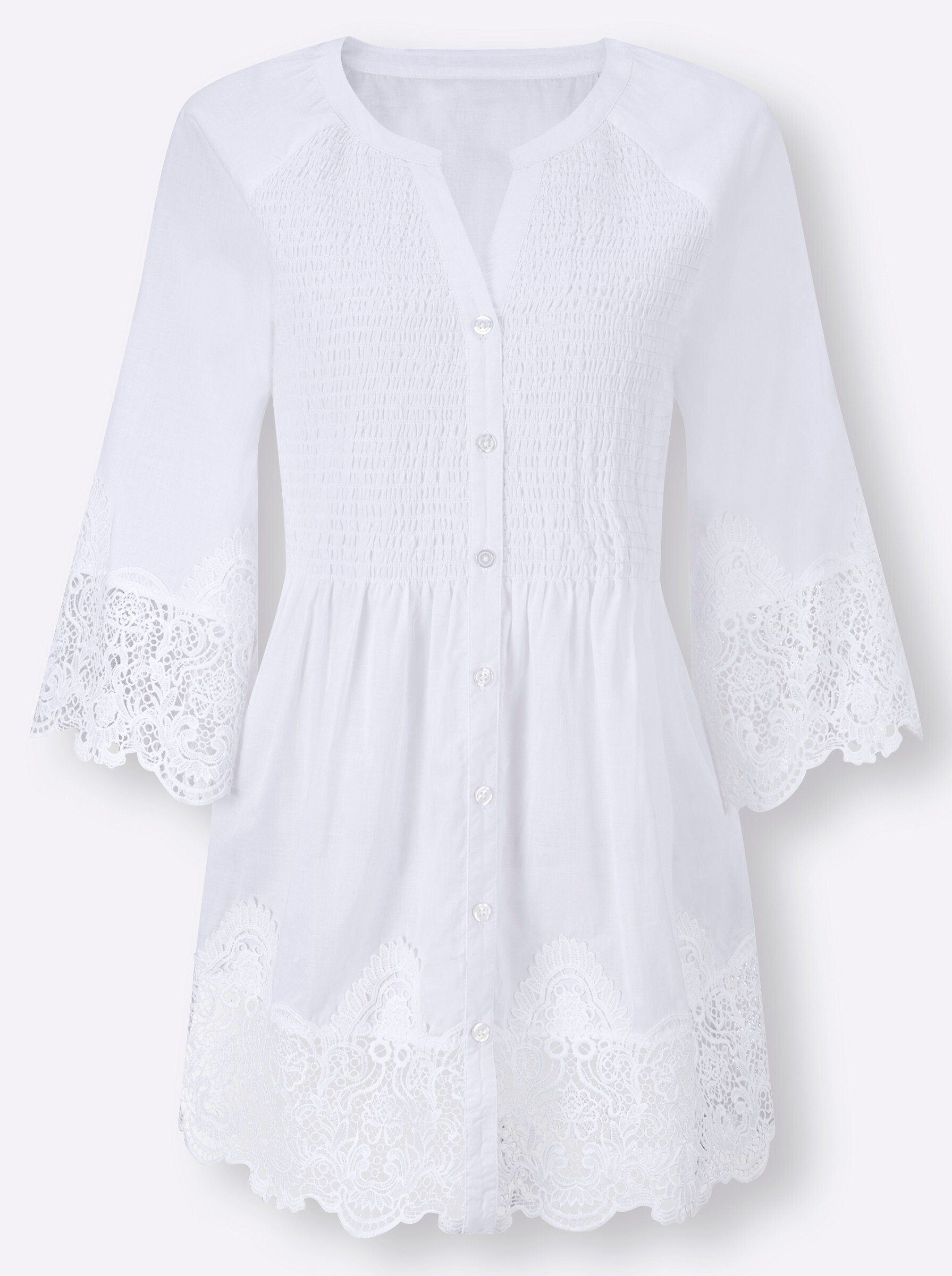 Klassische Bluse Bluse 3/4-Arm