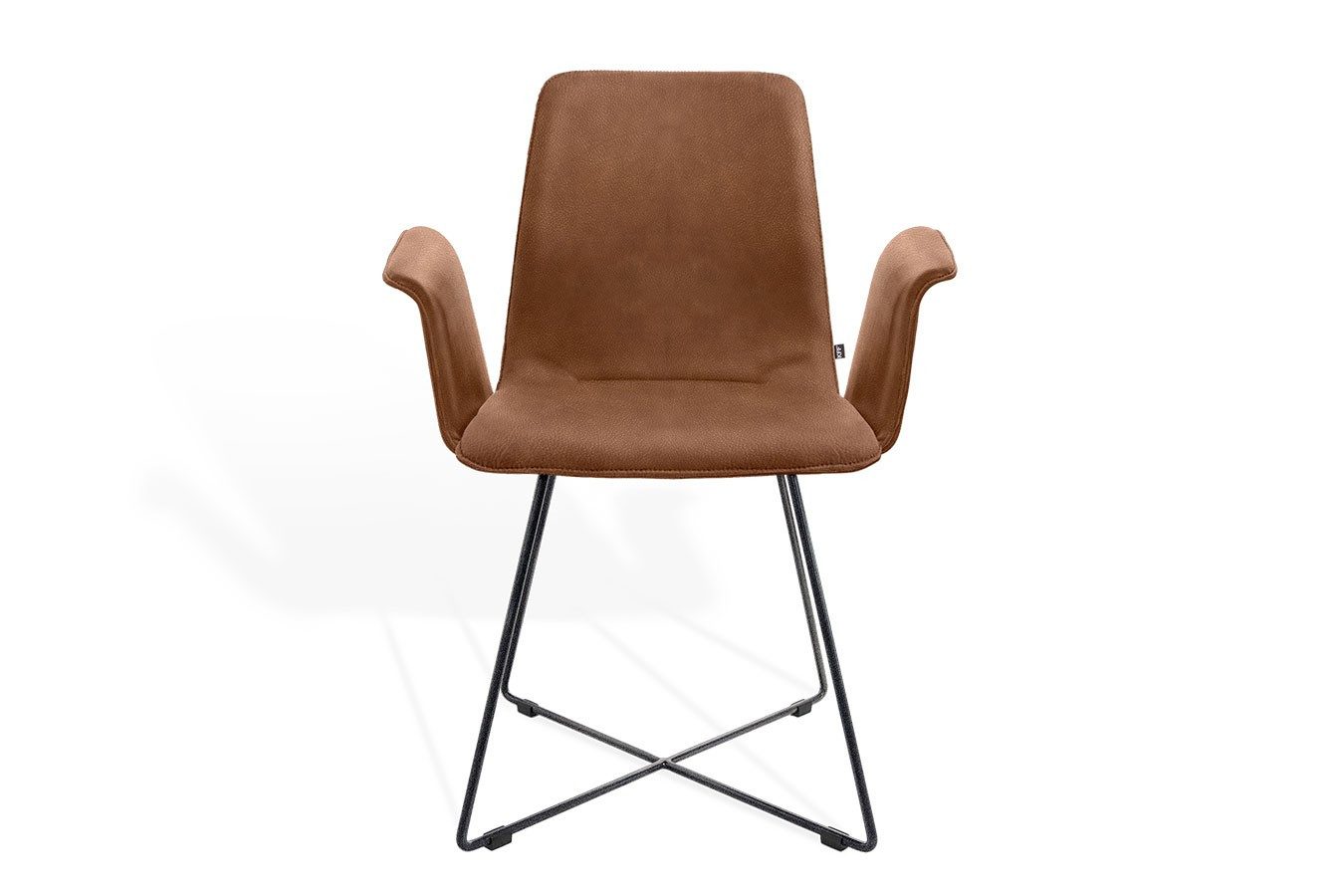 KFF Armlehnstuhl Armlehnstuhl Maverick Leder braun