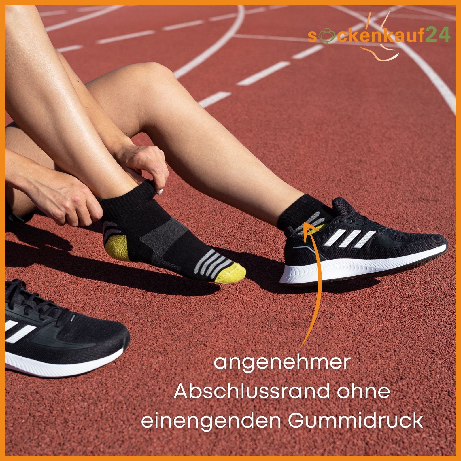 sockenkauf24 Sneakersocken 6 oder 12 Paar Damen Sneaker Socken Sportsocken (6-Paar, 35-38) verstärkte Frotteesohle - 36850/26 WP
