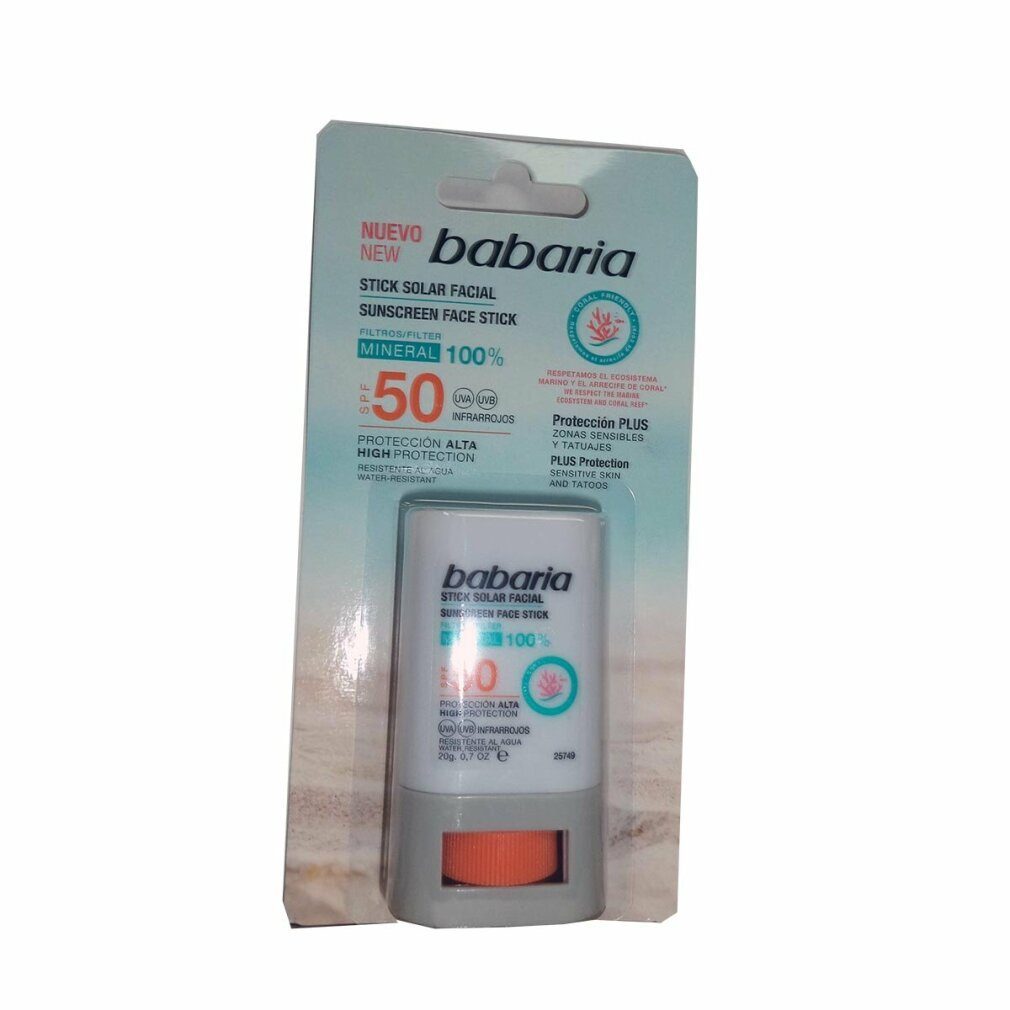 babaria Sonnenschutzcreme Sunscreen Face Stick Spf50 20g