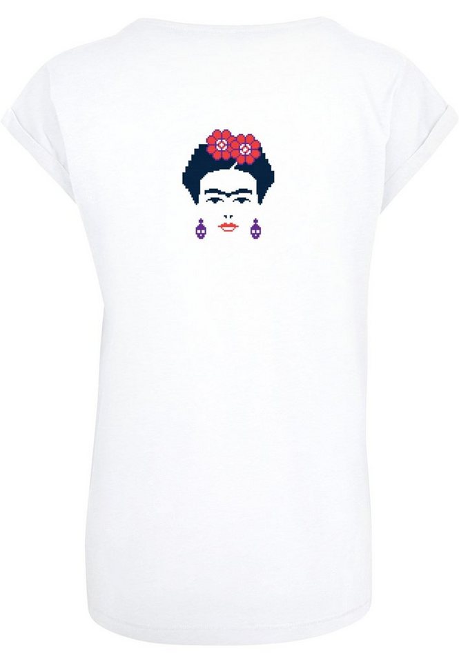 Merchcode T-Shirt Damen Ladies Frida Kahlo - Pixels Extended Shoulder Tee (1 -tlg)