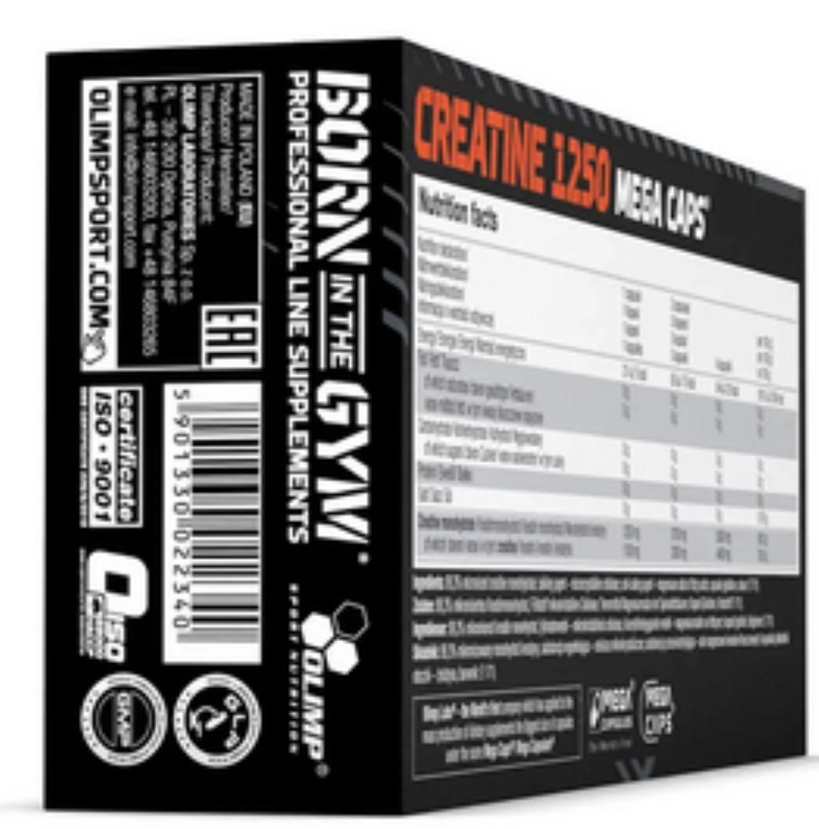 Olimp Sport Nutrition Olimp Creatine Mega Caps 1250 - 120 Kapseln Kapseln, 120 St., 0,168 g, 5000 mg Creatinmonohydrat pro Portion