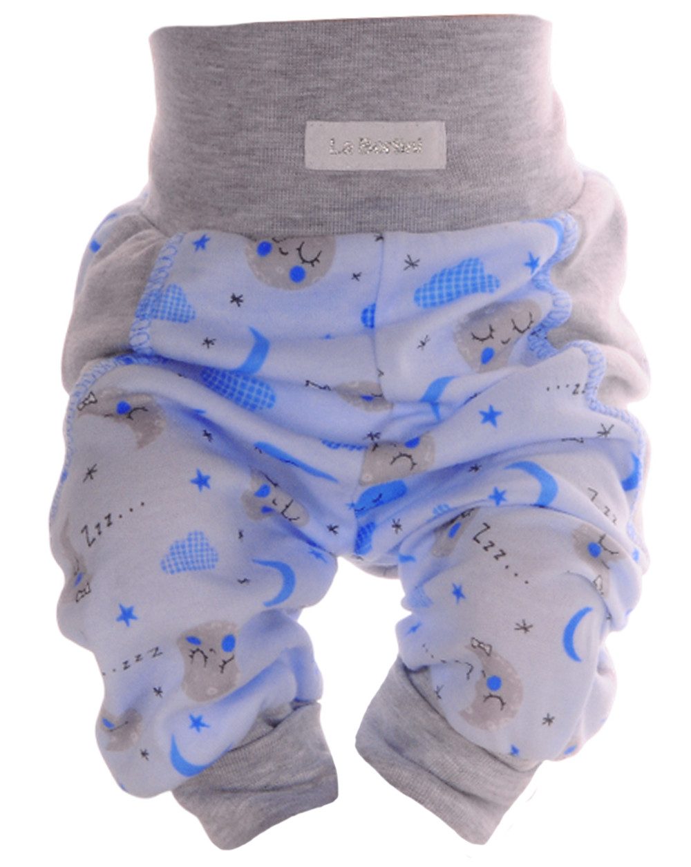 La Bortini Pumphose Baby Hose Erstlingshose Schlupfhose in Blau für Neugeborene aus Baumwolle, 44 50 56 62 68 74 80 86 92 98 104