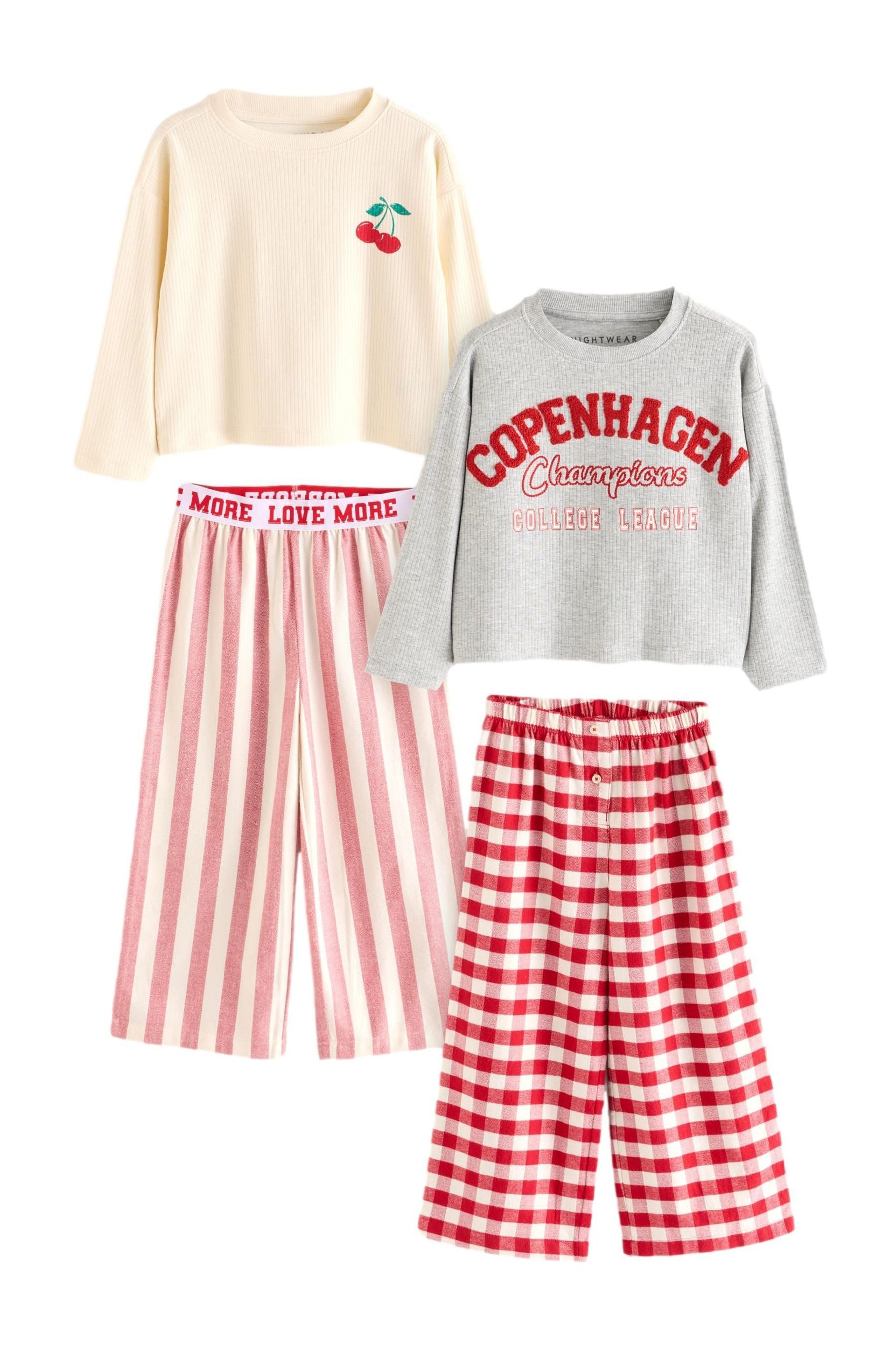 Pyjama Gestreifte Schlafanzüge aus Baumwolle, 2er Pack
