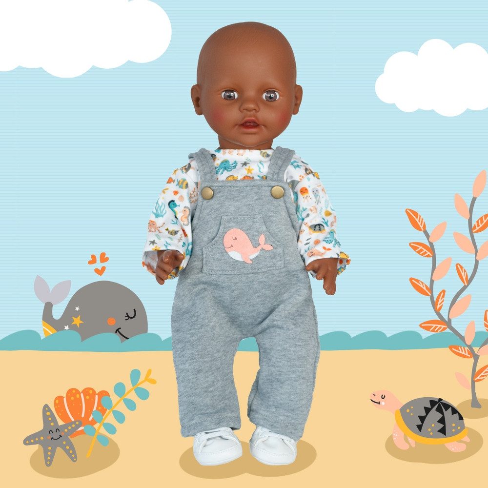 Heless Puppenkleidung Latzhose & T-Shirt Größe 35-45cm