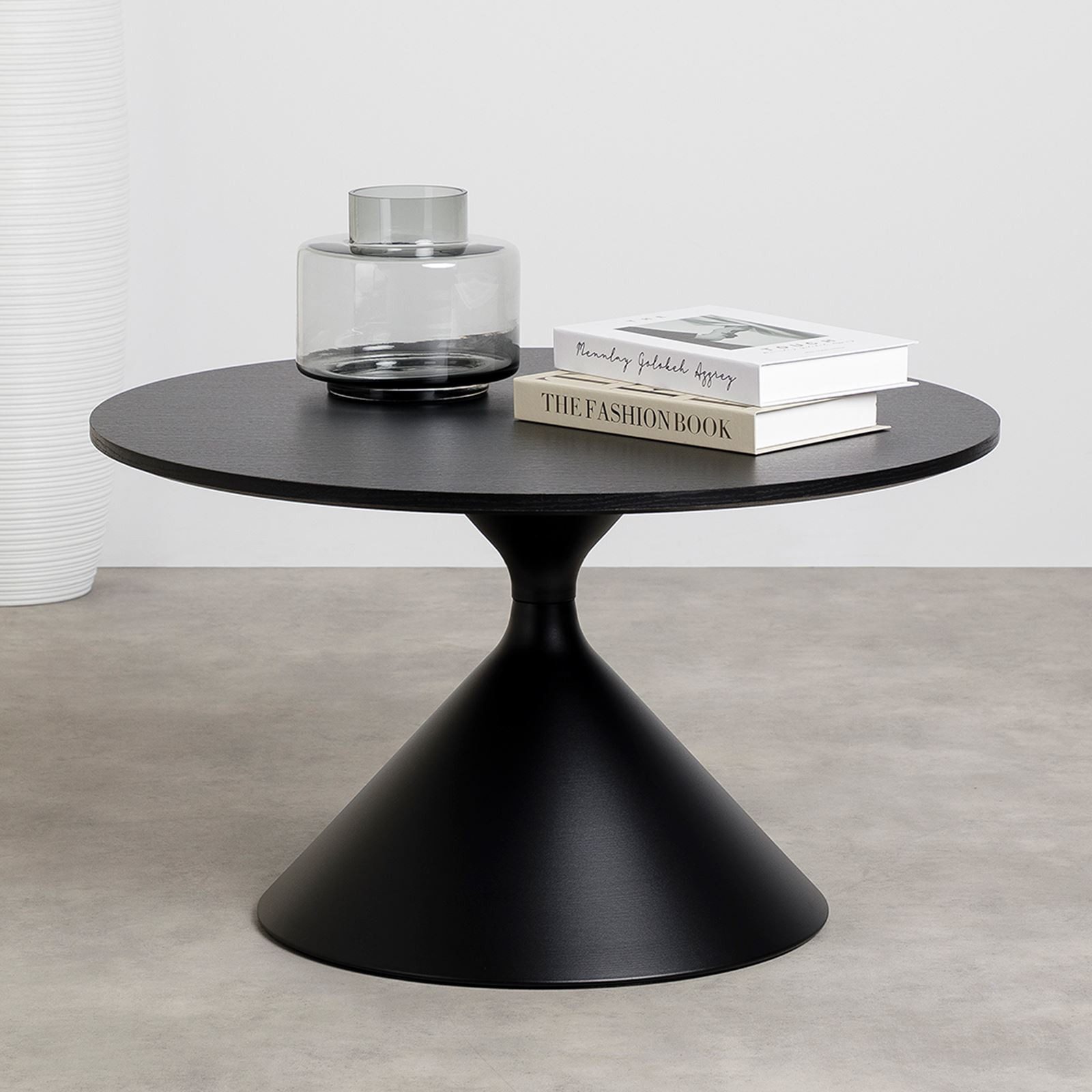 IDIMEX Couchtisch ISOMA, runder Beistelltisch Ø70cm Holzoptik & Metallgeste günstig online kaufen