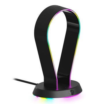 Stealth LED Headset Ständer mit USB Ports Gaming-Headset Zubehör (12 RGB Beleuchtungseffekte)