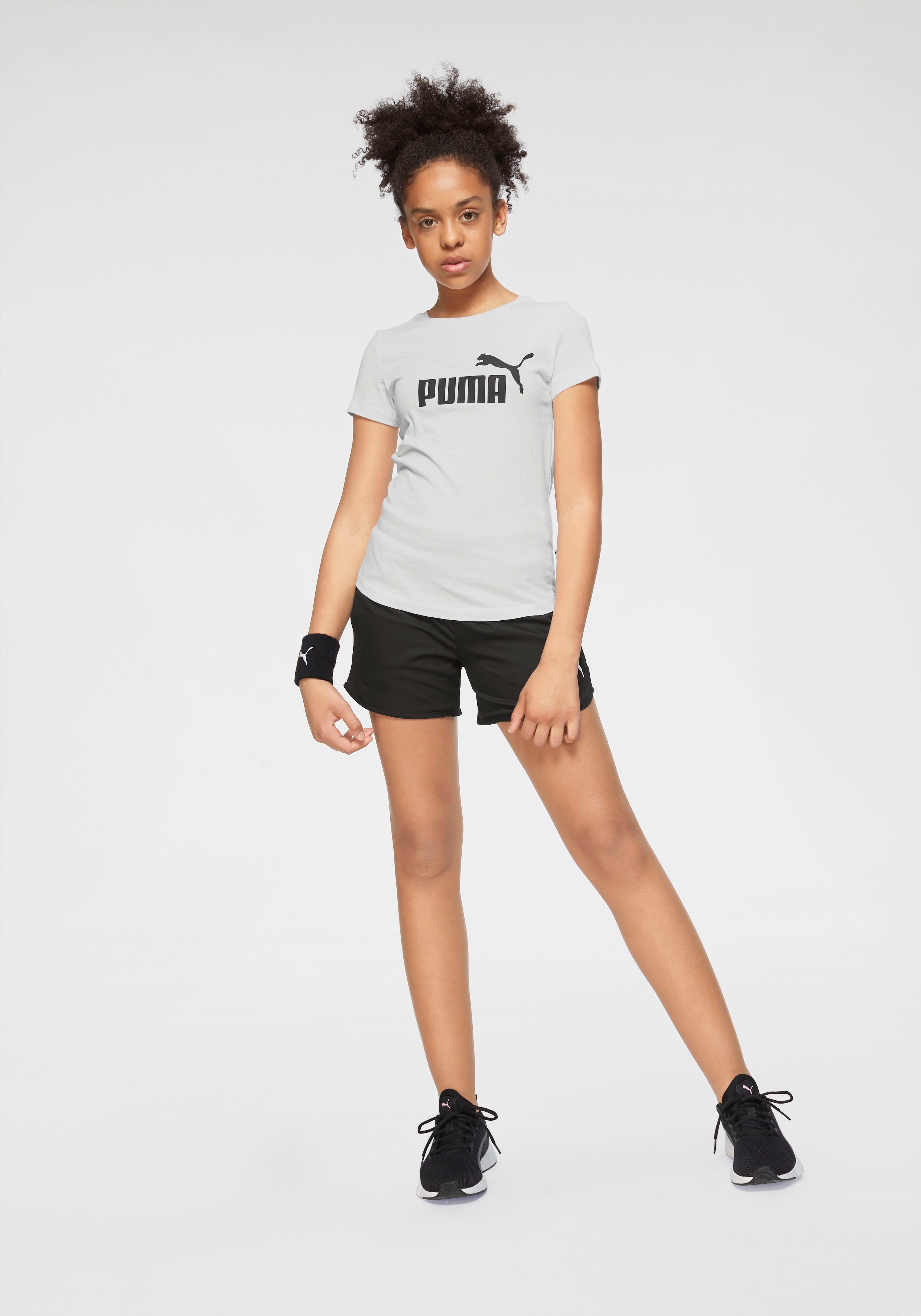 PUMA T-Shirt ESS LOGO TEE G Puma White | Sport-T-Shirts