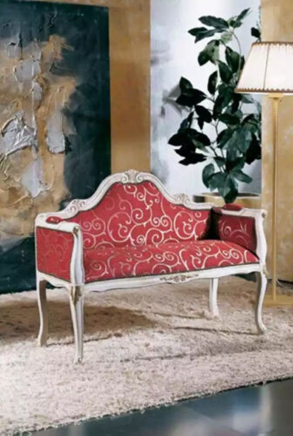 JVmoebel Polster Teile, Sitzer 2 Design Couchen, Italy Möbel Italienische Made Sofa in 2-Sitzer Lounge 1