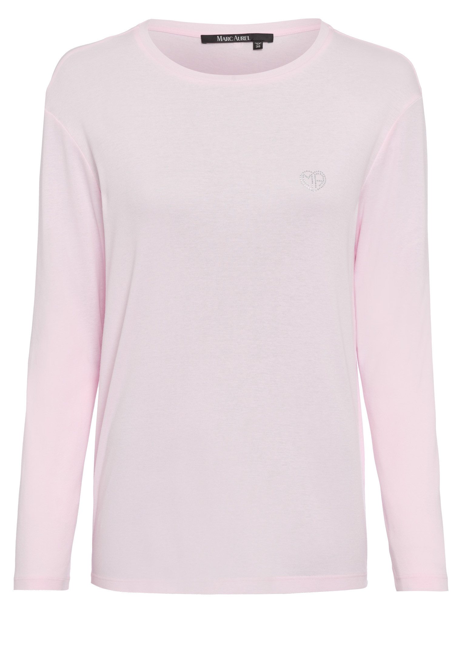 MARC AUREL Langarmshirt mit glitzer Herz günstig online kaufen