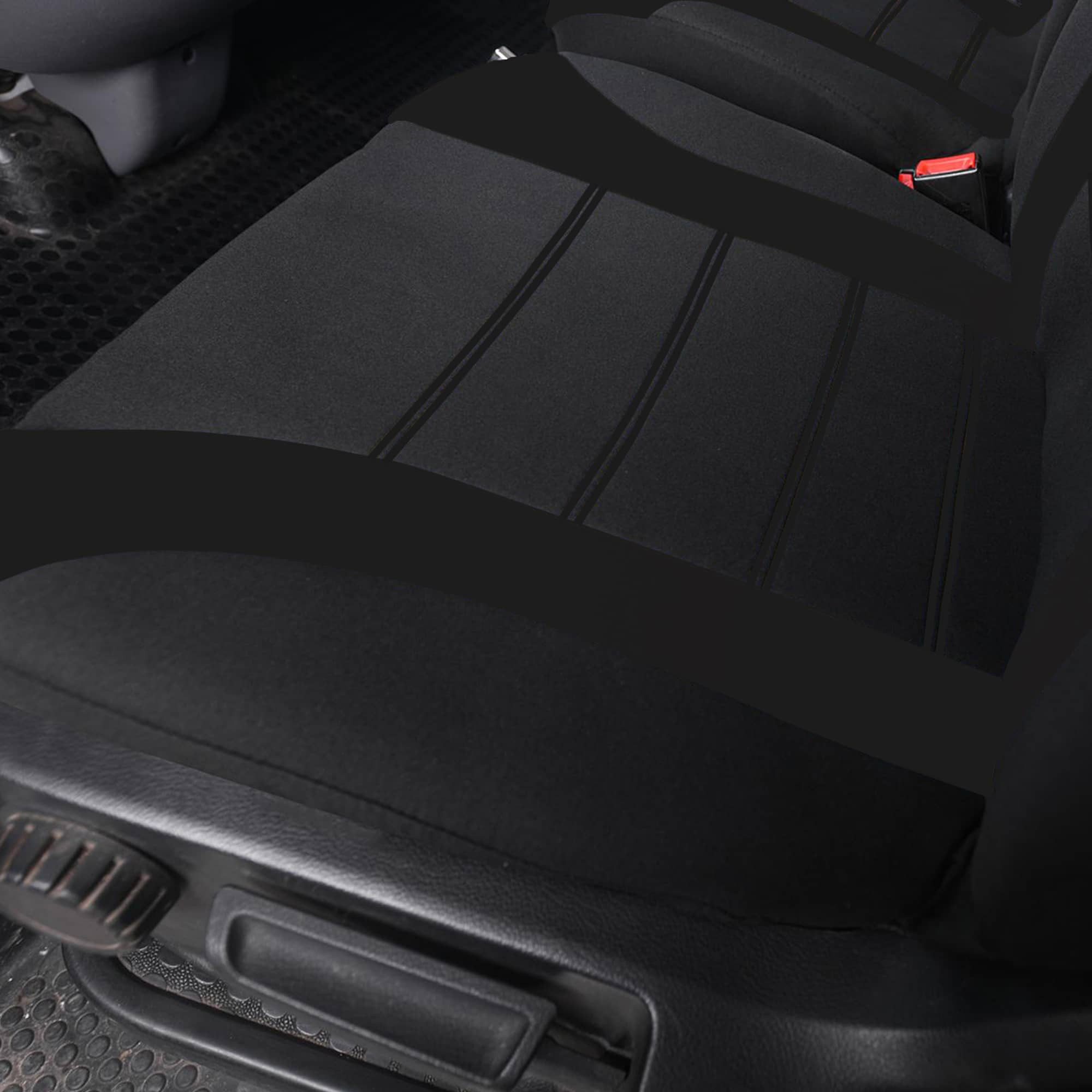 BREMER SITZBEZÜGE Autositzbezug Universal für Bus Transporter 1+2 inkl Doppelsitzbank (1+2 S), Set, Schonbezüge Sitzbezüge Fahrer und Beifahrer, in Schwarz