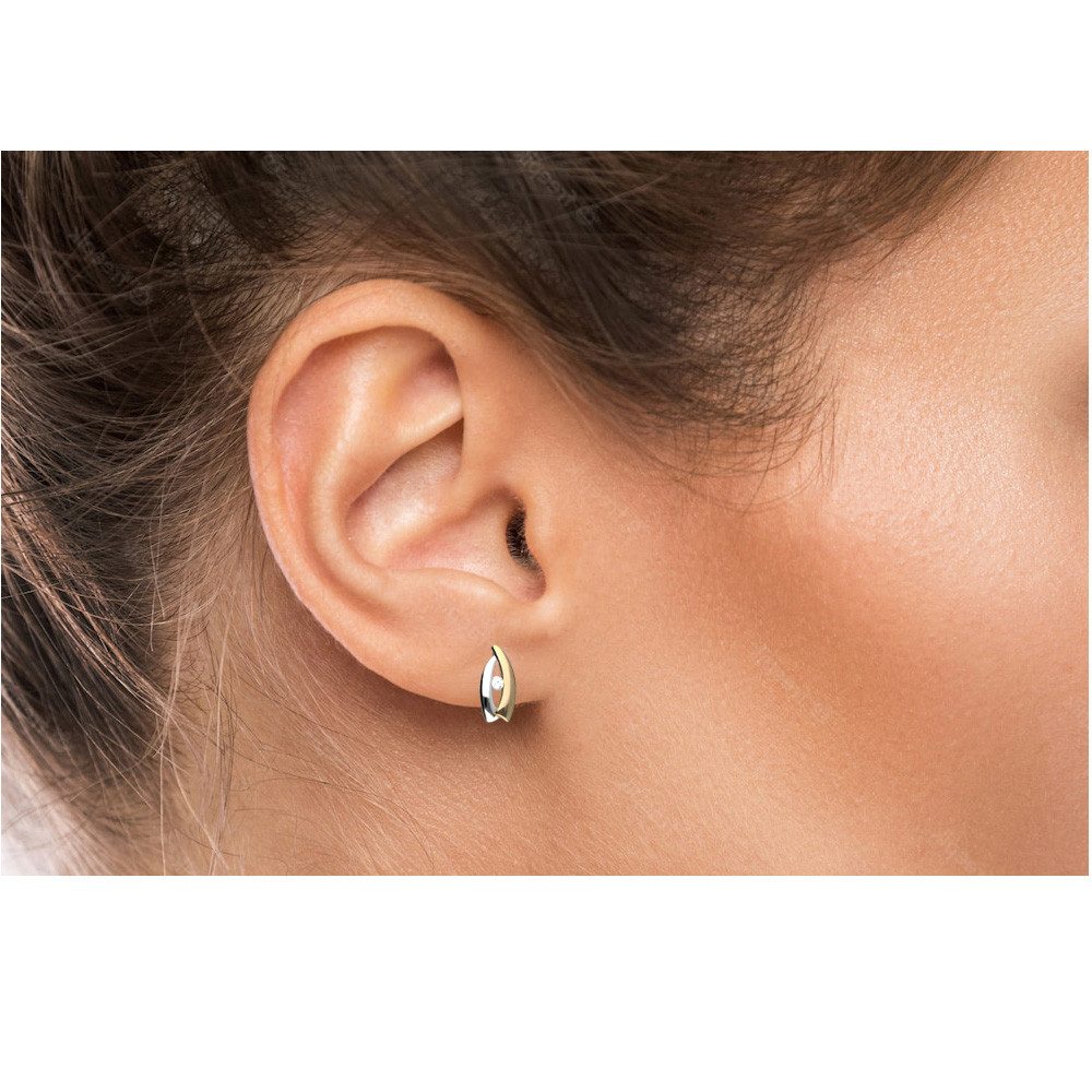 Limana Paar Ohrstecker Ohrringe 925 Silber 18k Gold vergoldet 2 farbig Dame günstig online kaufen