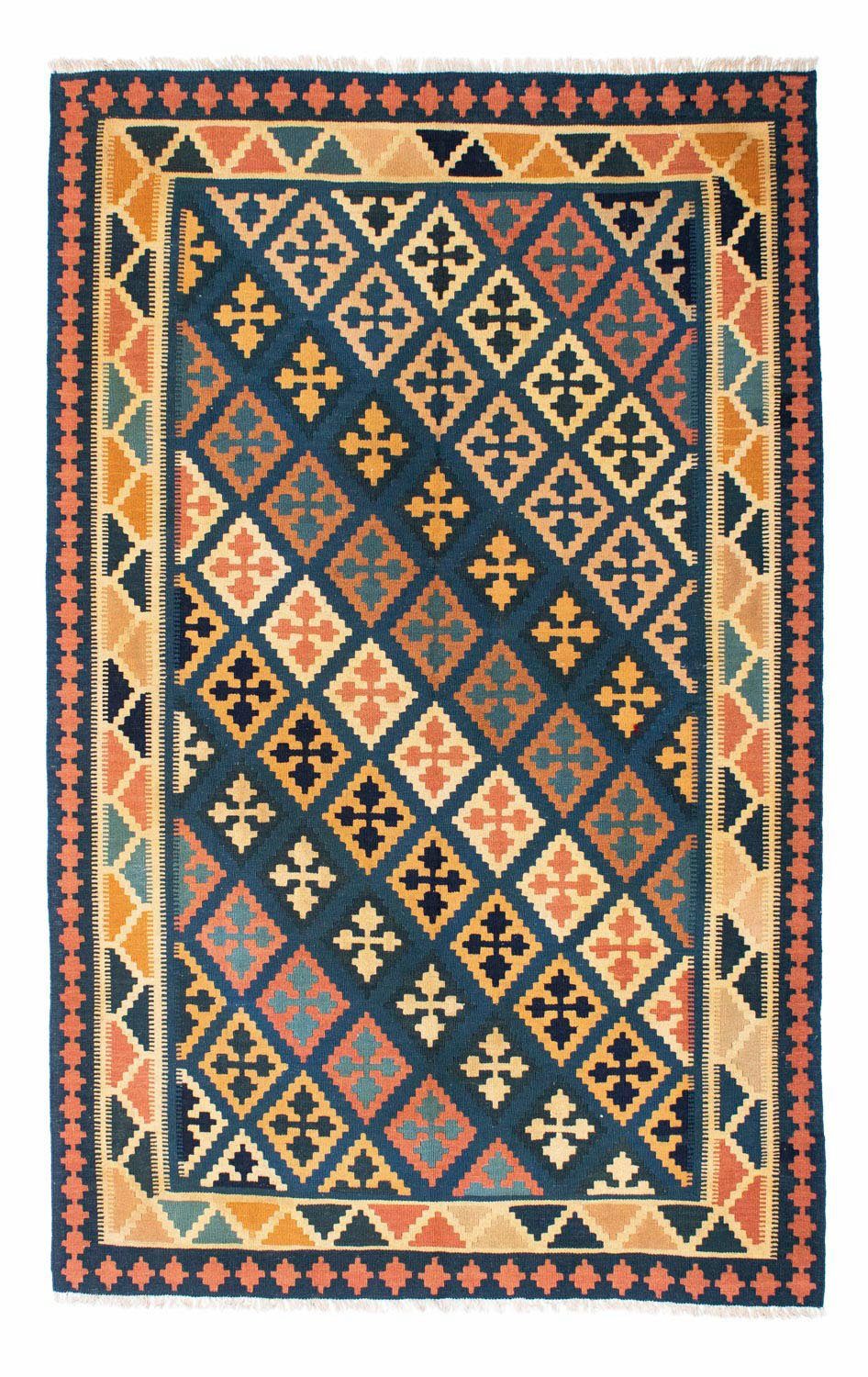 Wollteppich Kelim - Oriental x morgenland, cm mm, Einzelstück 4 - 154 208 - mehrfarbig, rechteckig, Höhe: Wohnzimmer
