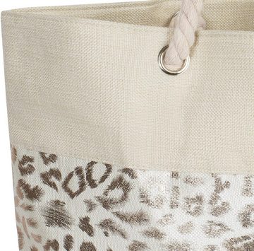 styleBREAKER Strandtasche (1-tlg), Strandtasche mit metallic Leoparden Print