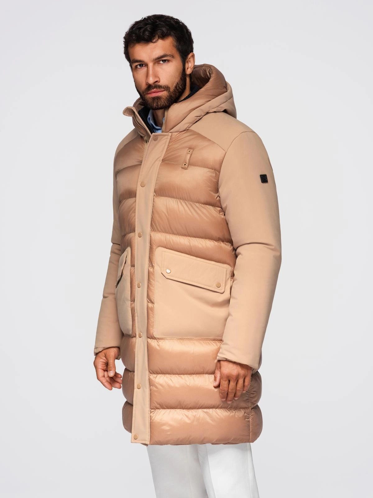 OMBRE Steppmantel Lange Steppjacke für Herren günstig online kaufen