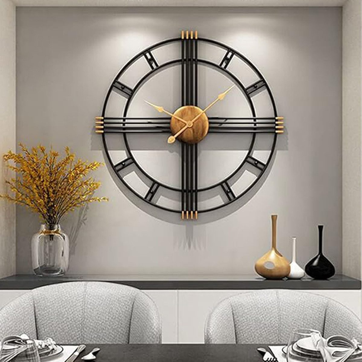 LIANNA Standuhr Wanduhr Leise Wanduhr, einfach und stilvoll, 50 cm * 50 cm (Set, 1-St., 50 cm * 50 cm für verschiedene Umgebungen wie Wohnzimmer, Schlafzimmer), für verschiedene Umgebungen wie Wohnzimmer, Schlafzimmer, Esszimmer