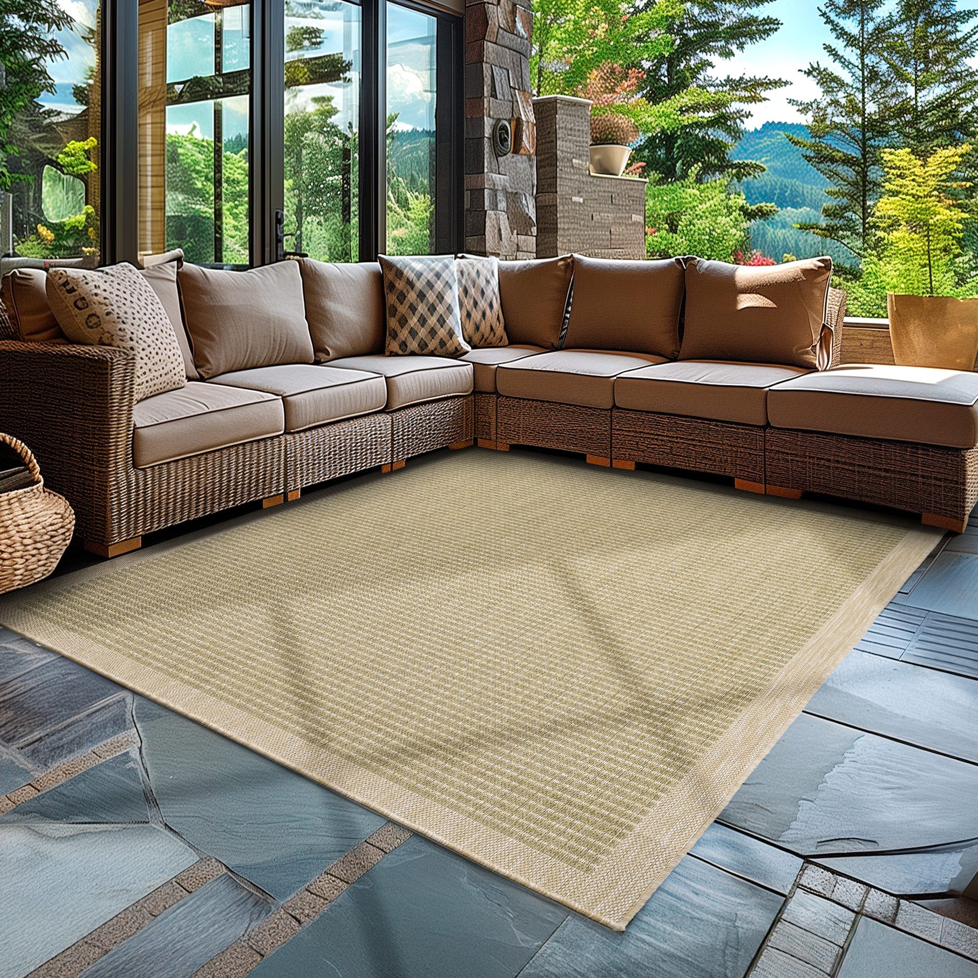 Carpettex Outdoorteppich Unicolor, Rechteck, Höhe: 3 mm, Teppich Wetterfest günstig online kaufen