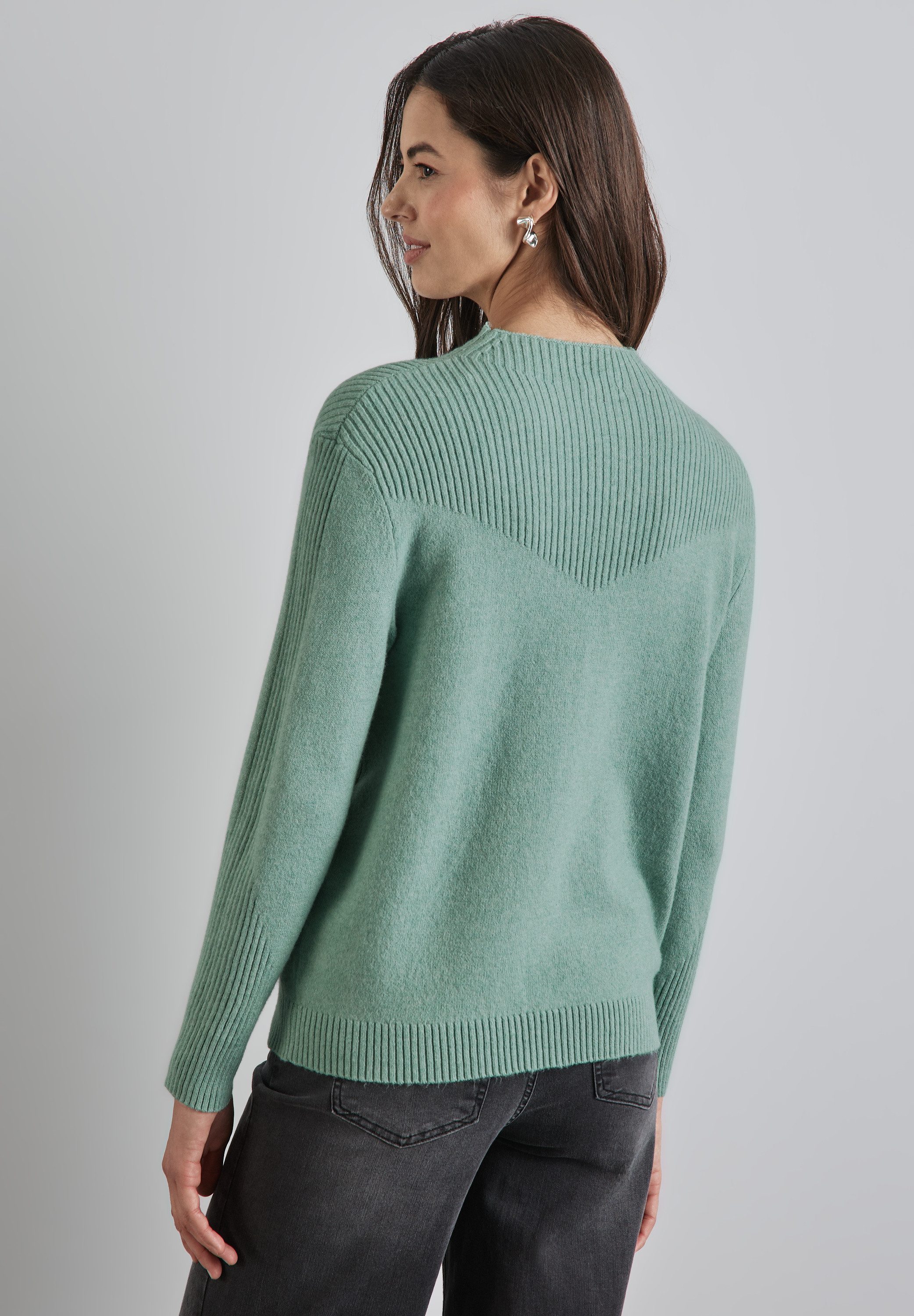 STREET ONE Strickpullover mit Stehkragen