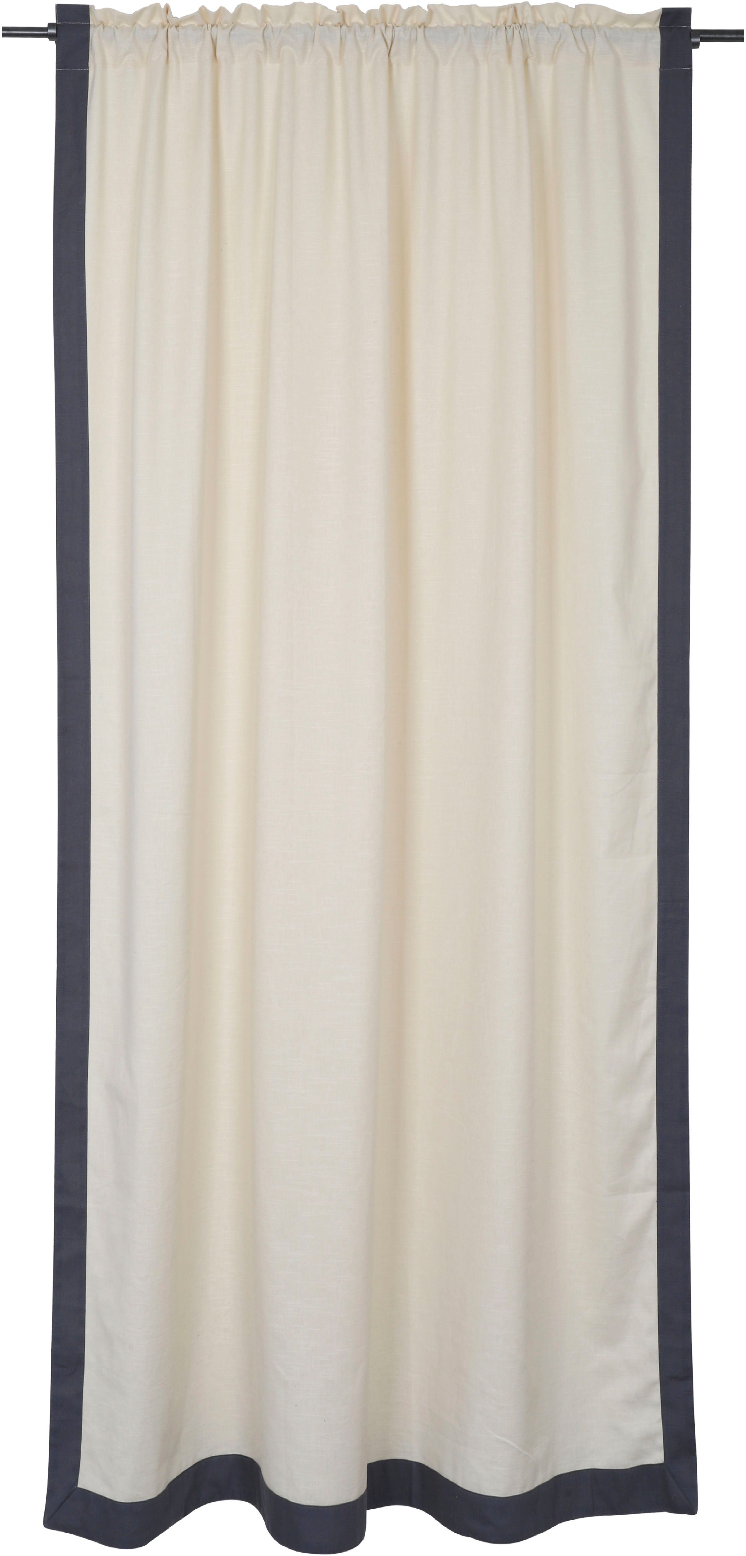 Vorhang Matias, andas, Stangendurchzug (1 blickdicht, St), beige verschiedene monochrom, blickdicht, Größen