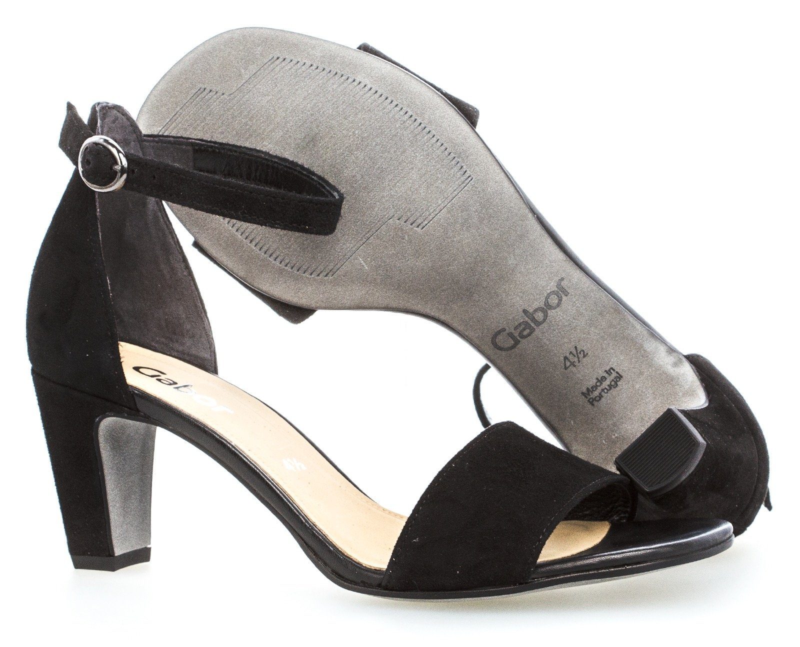 Sandalette Fesselriemchen mit schwarz verstellbarem Gabor