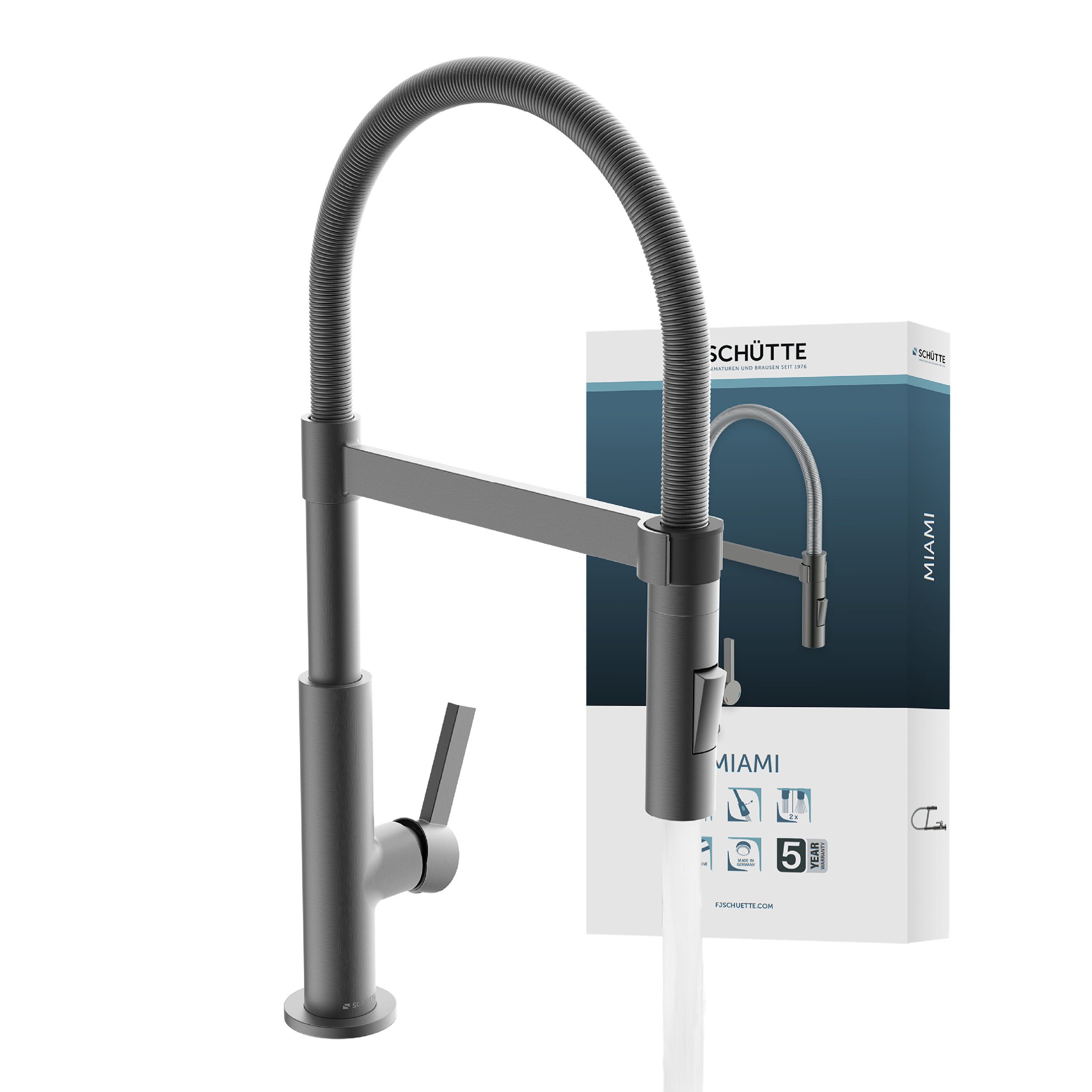 Schütte Spültischarmatur MIAMI energiesparende Cold-Start-Funkt., 360° schw günstig online kaufen