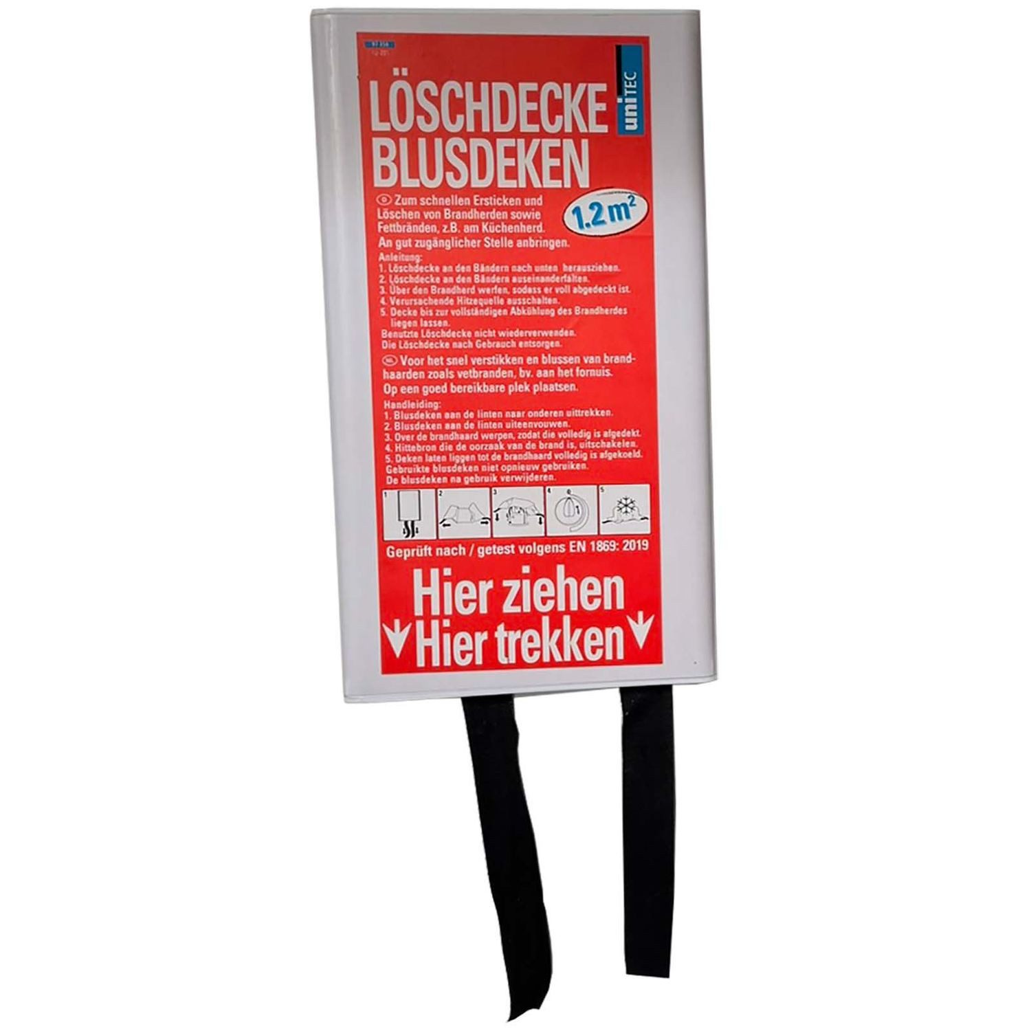BURI Löschdecke Feuerlöschdecke Löschdecke Wandhalterung Feuerschutzdecke 1,2 qm, (1-St)