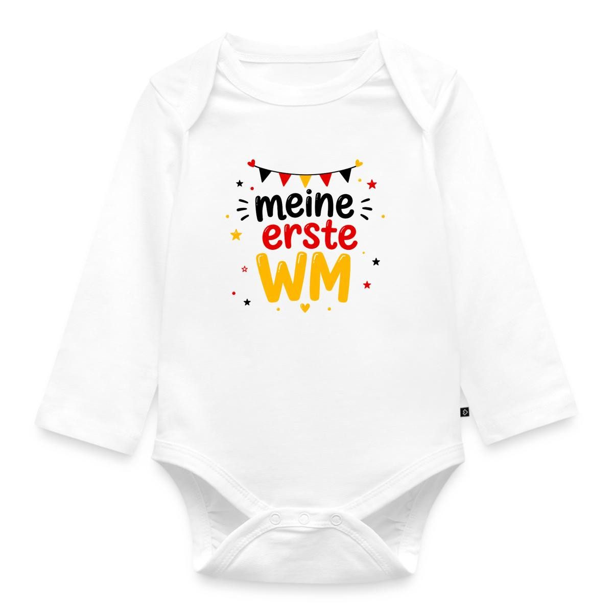 Spreadshirt Langarmbody Meine Erste WM Deutschland Fan Tages Baby Body Langarm (1-tlg)