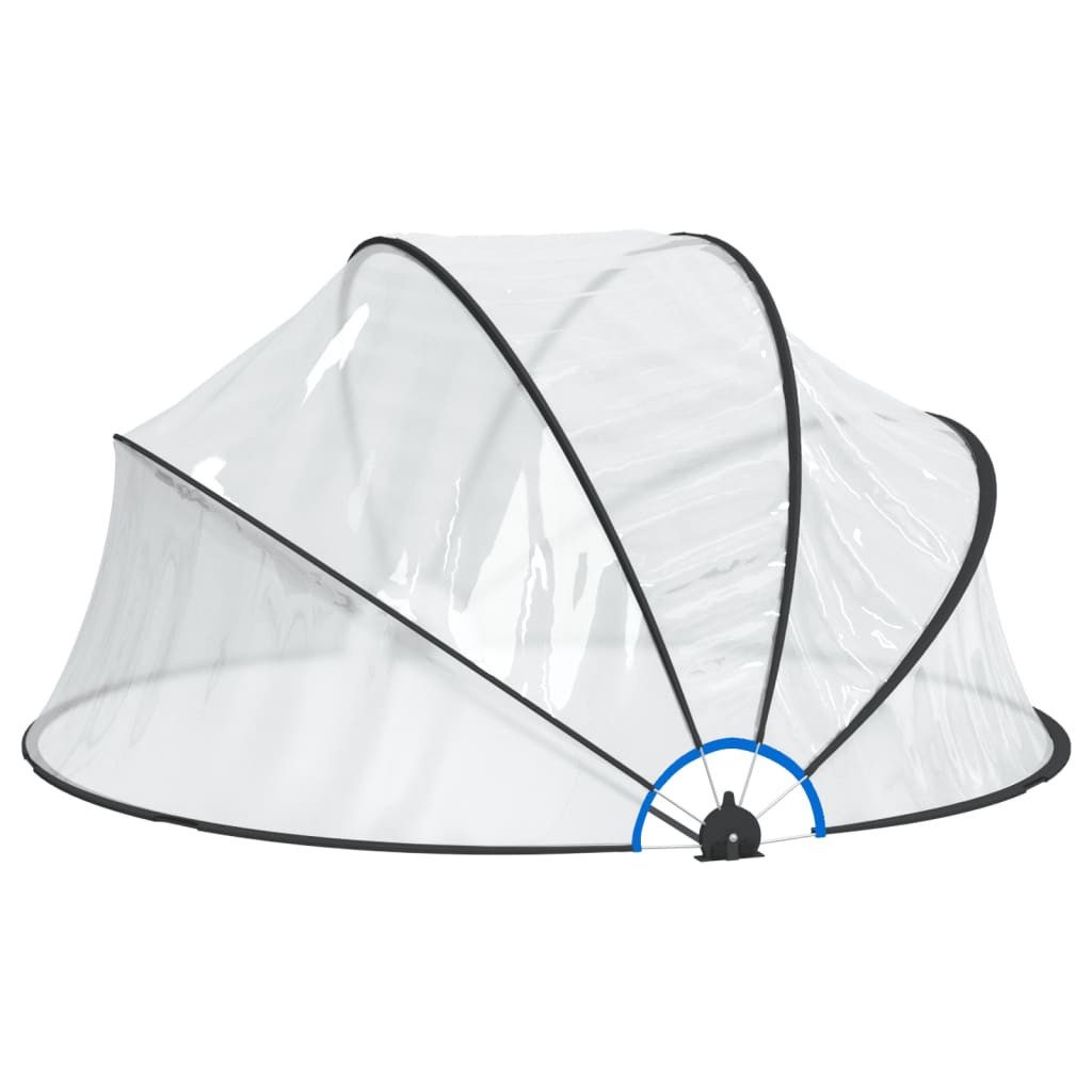 vidaXL Poolüberdachung, Pool-Kuppel Rund 315x158 cm PVC