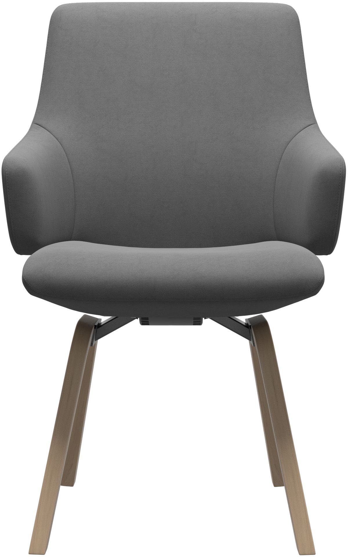 Stressless® Polsterstuhl Laurel, Low Back mit Armlehne, Größe L, mit schräggestellten Beinen in Schwarz