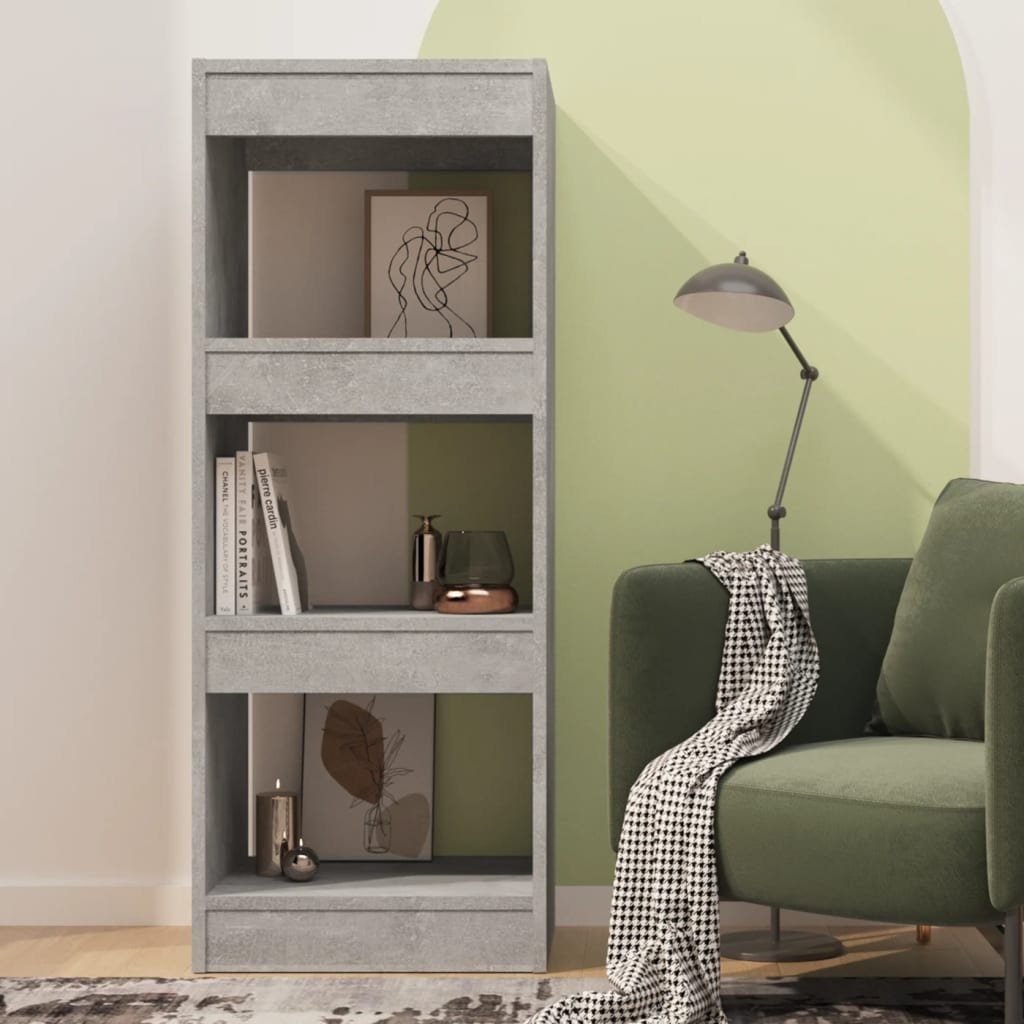 vidaXL Bücherregal Bücherregal/Raumteiler Betongrau 40x30x103 cm günstig online kaufen